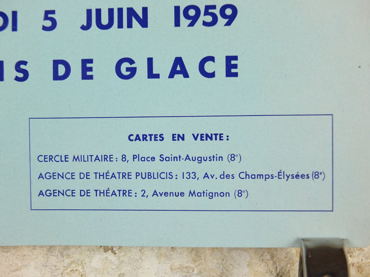 1959 French Air Force Academy Poster, l'nuit de l'ecole de l'air, Flight school, Night dance ballroom ball, wall art decor
