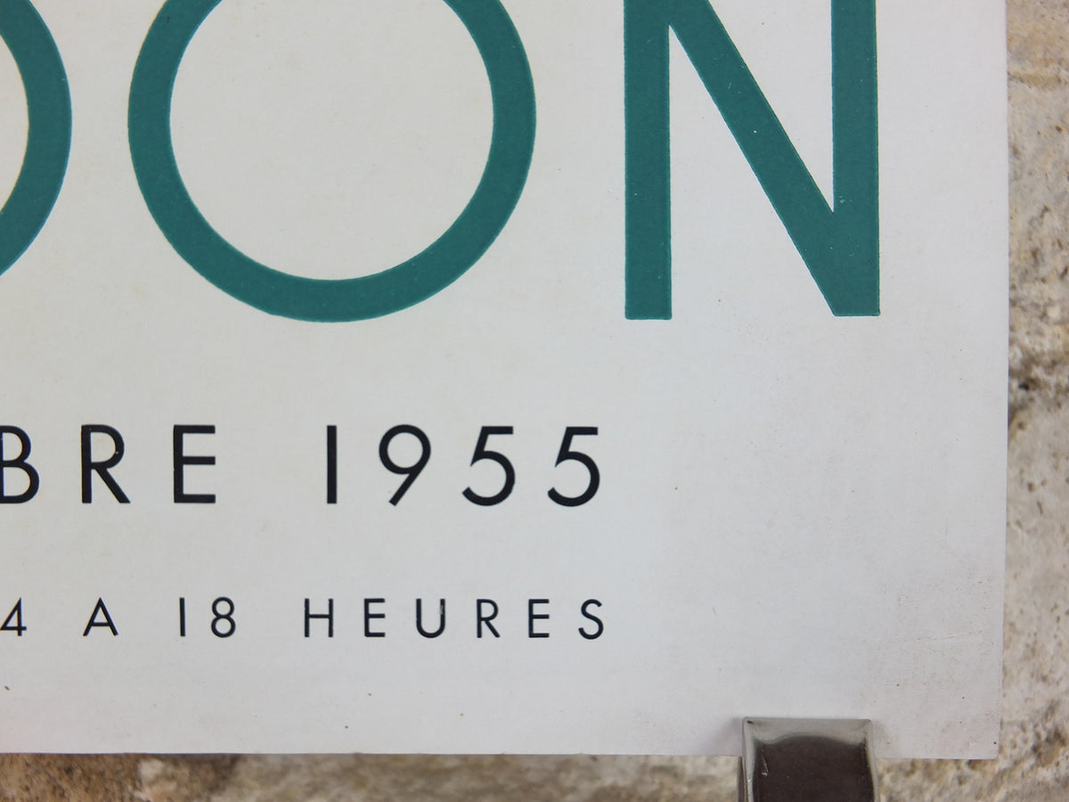 1955 Pierre Mignard & François Girardon Poster, Versailles Court Sculptors, Musee des Beaux Arts Troyes, gallery exhibition wall art decor
