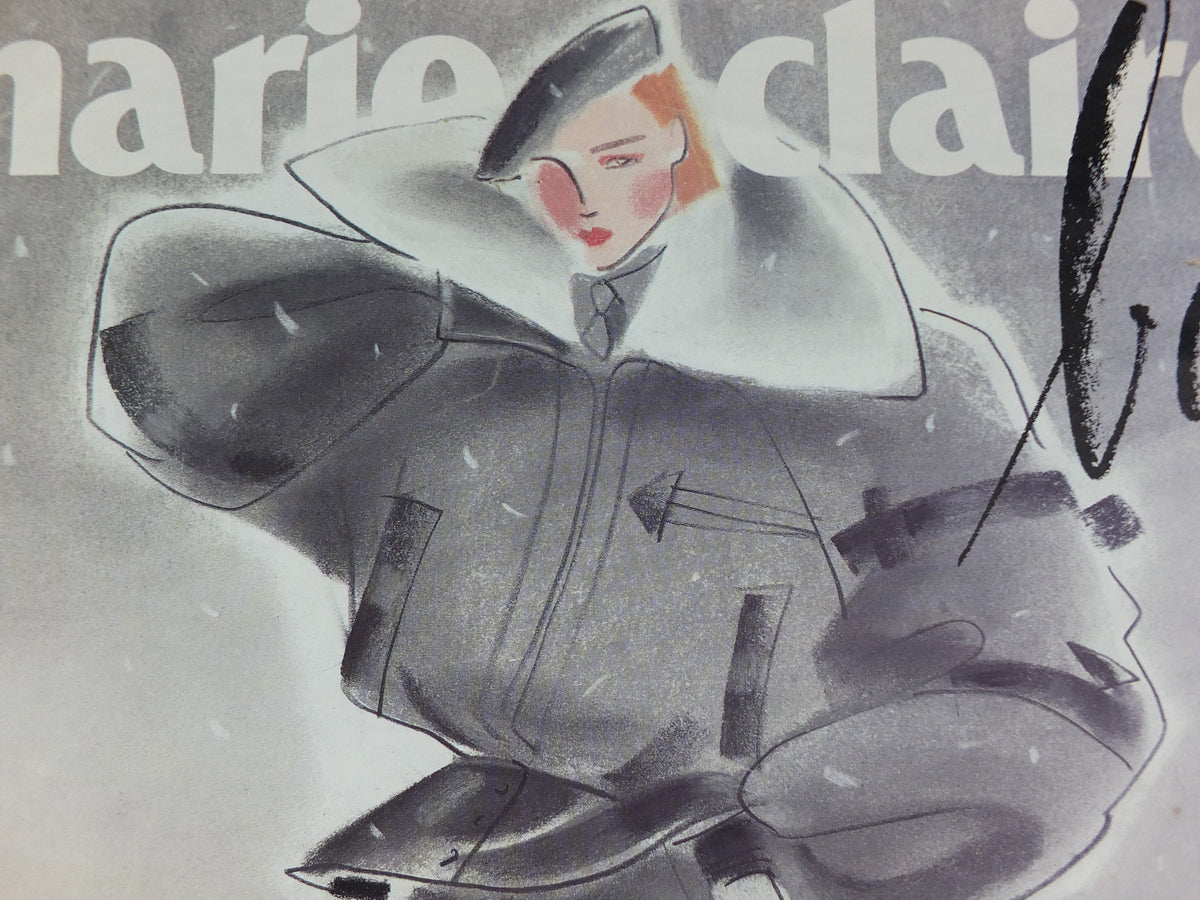 1983 Marie Claire Poster, by Mats Gustafson, poster for the Autumn / Winter 1983 - 1984 magazine, fashion Advertising, wall art decor