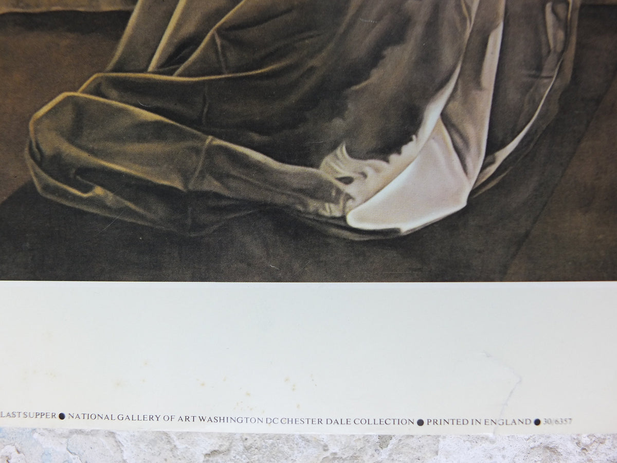 1970s Salvador Dali Poster, The Sacrament of the Last Supper, Jesus religious art, Cubism, Dada, Surrealism, wall art decor