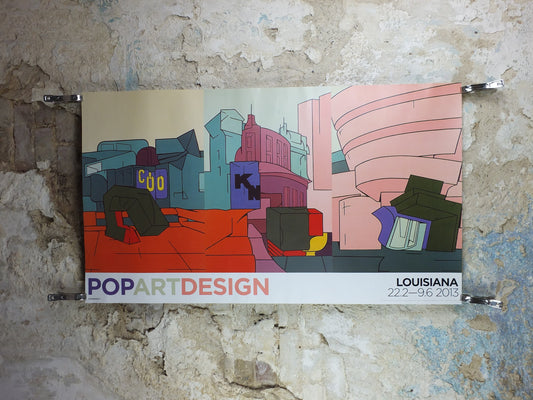 2013 Valerio Adami Poster, Plein Air N.Y., 1968, triptych, Louisiana Museum of Modern Art, pop art, retro wall art decor