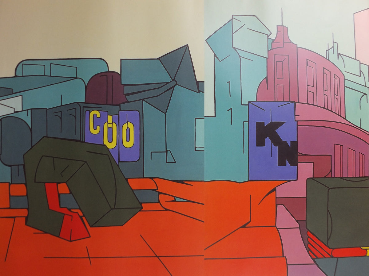 2013 Valerio Adami Poster, Plein Air N.Y., 1968, triptych, Louisiana Museum of Modern Art, pop art, retro wall art decor