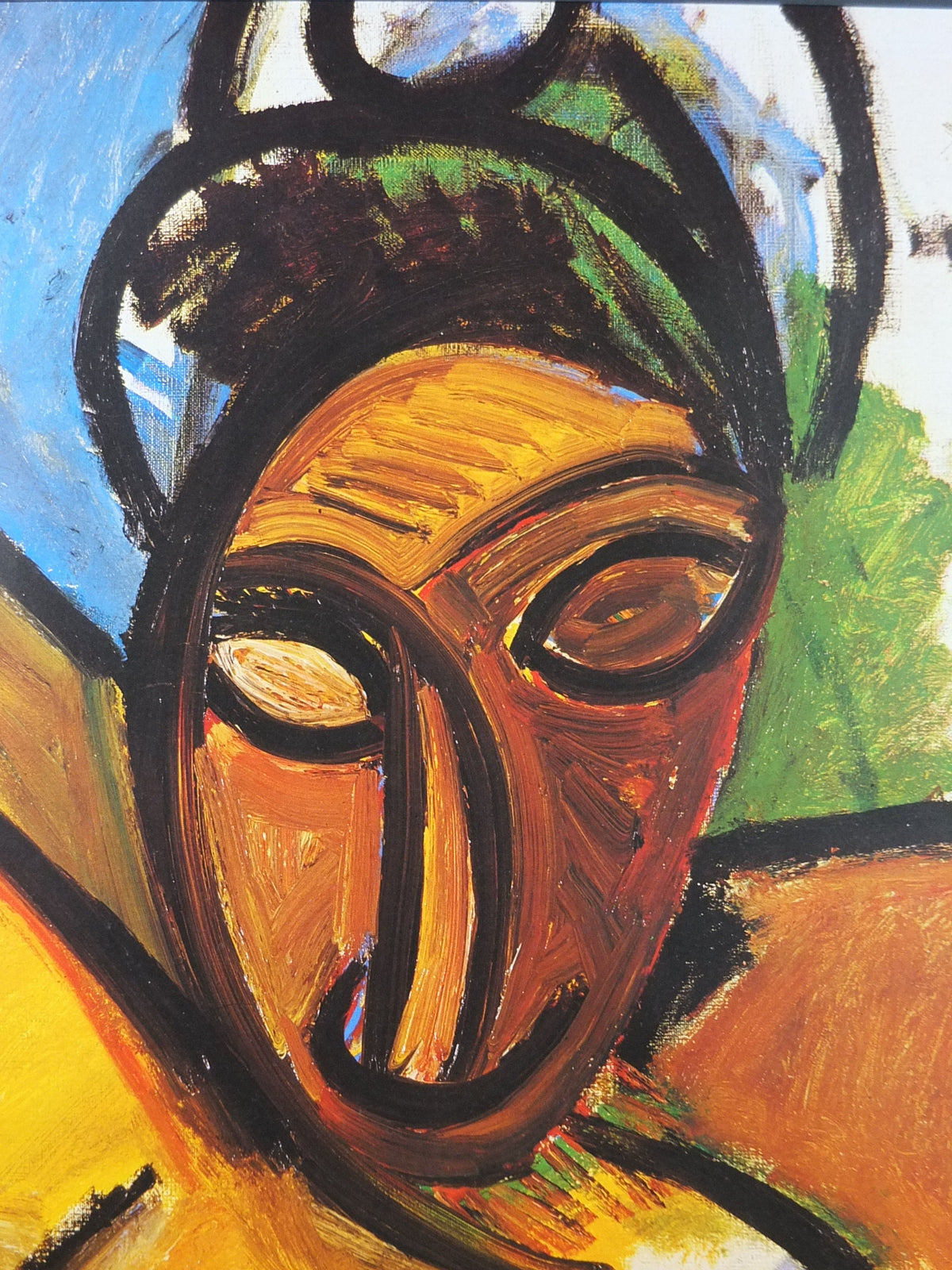 1986 Pablo Picasso Poster, The Woman from Avignon 1907, Louisiana Museum of Modern Art, Copenhagen, gallery exhibition, wall art decor