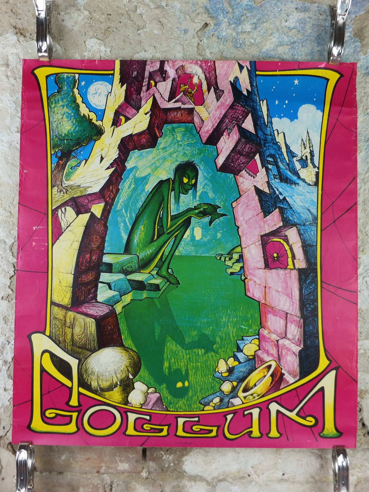 1969 Lord of the Rings Gollum Poster, Smeagol by D. de S. Pernes, J.R.R. Tolkien, Middle Earth, Third Age fantasy fiction wall art decor