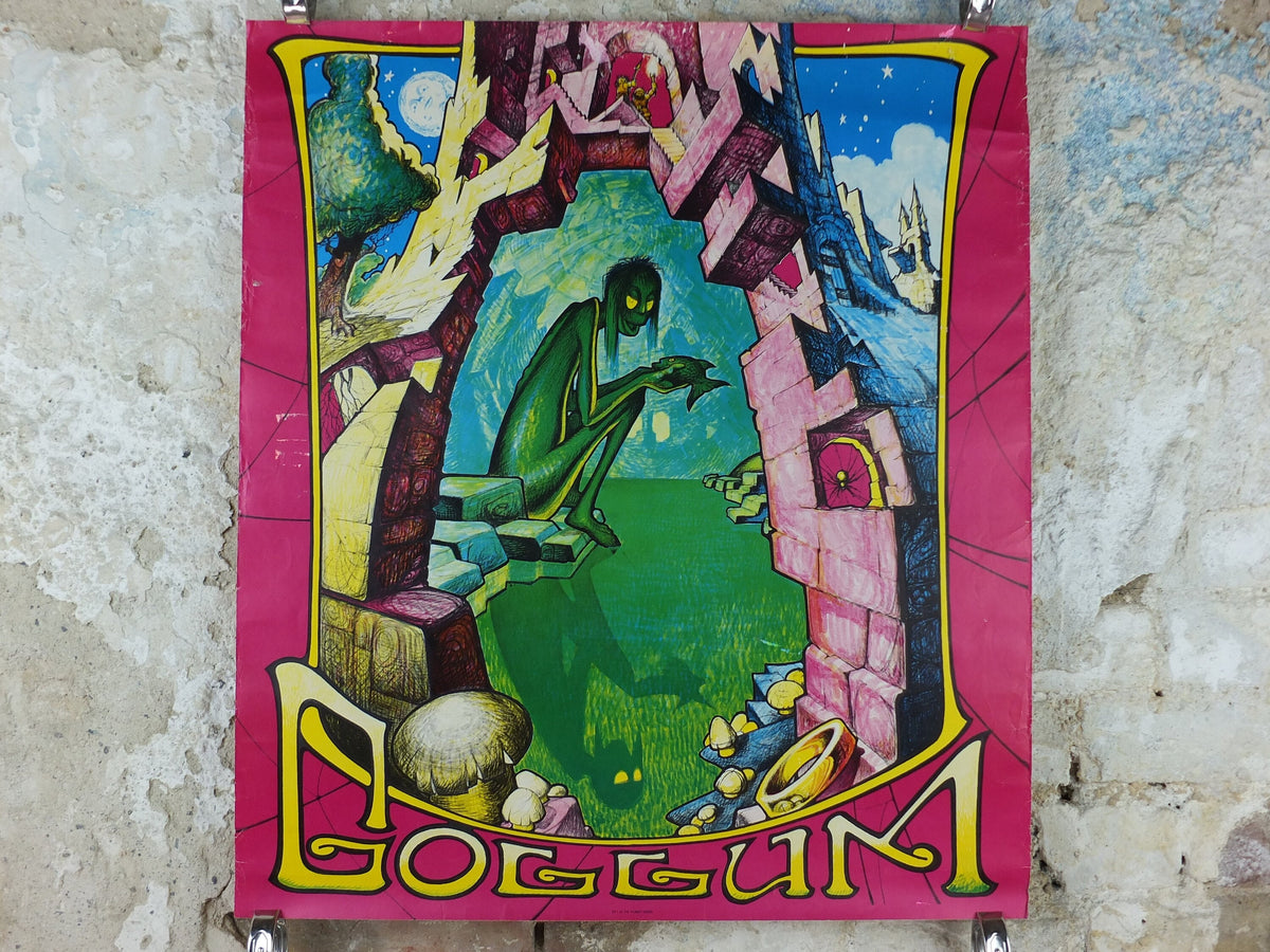 1969 Lord of the Rings Gollum Poster, Smeagol by D. de S. Pernes, J.R.R. Tolkien, Middle Earth, Third Age fantasy fiction wall art decor