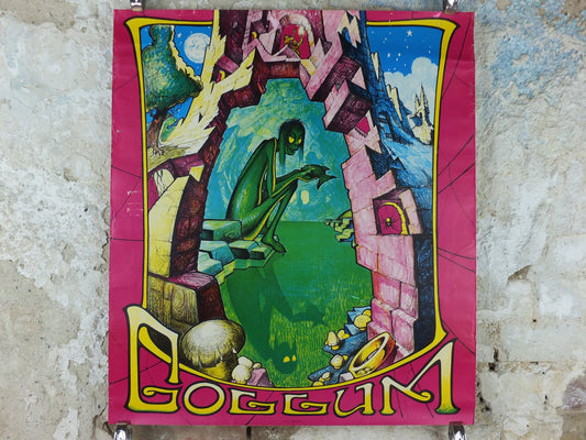 1969 Lord of the Rings Gollum Poster, Smeagol by D. de S. Pernes, J.R.R. Tolkien, Middle Earth, Third Age fantasy fiction wall art decor
