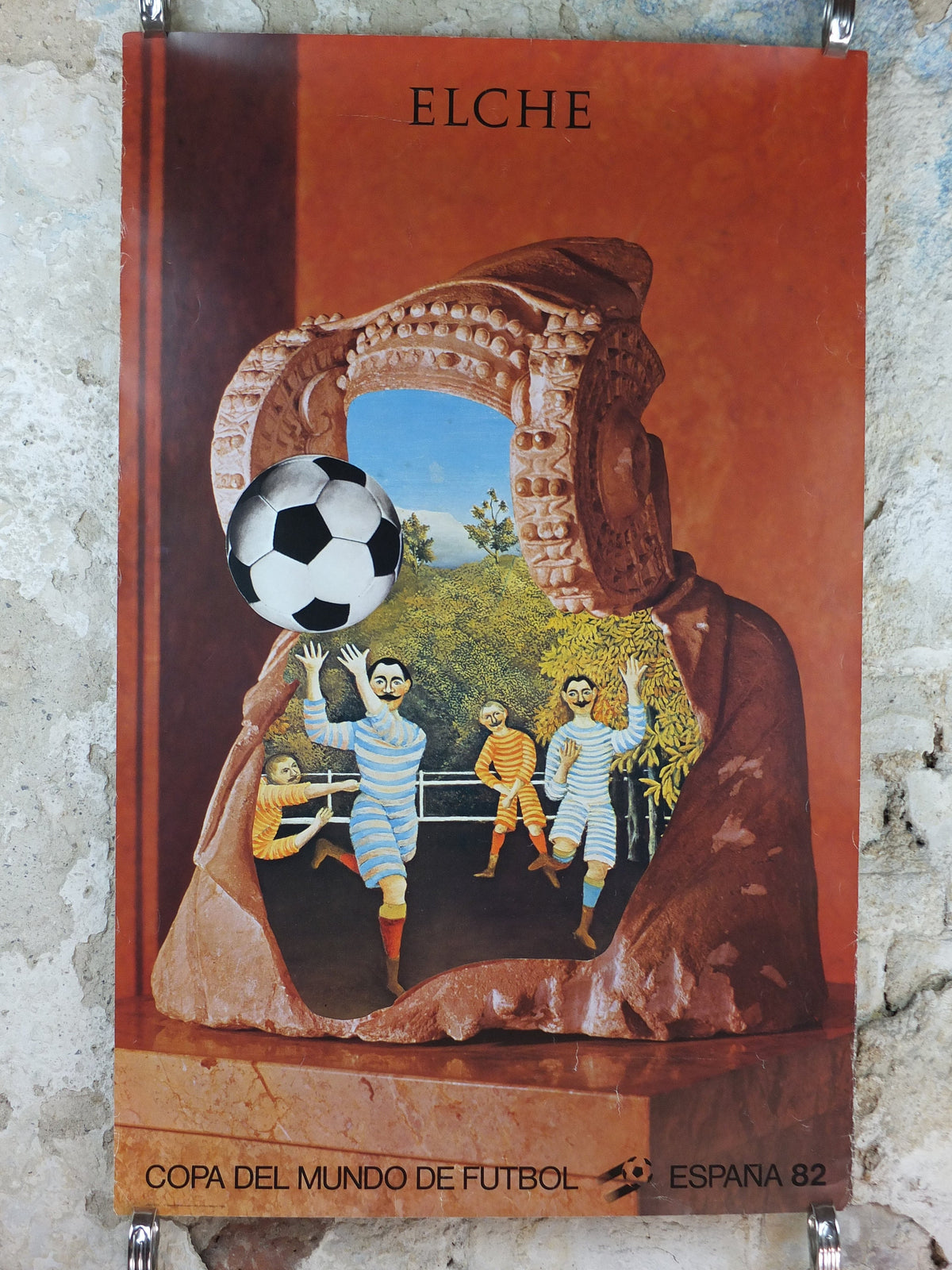 1982 World Cup Poster, Elche Spain 82 Espana, Copa del Mundo de futbol, Richard Topor, football, soccer, original sport wall art decor