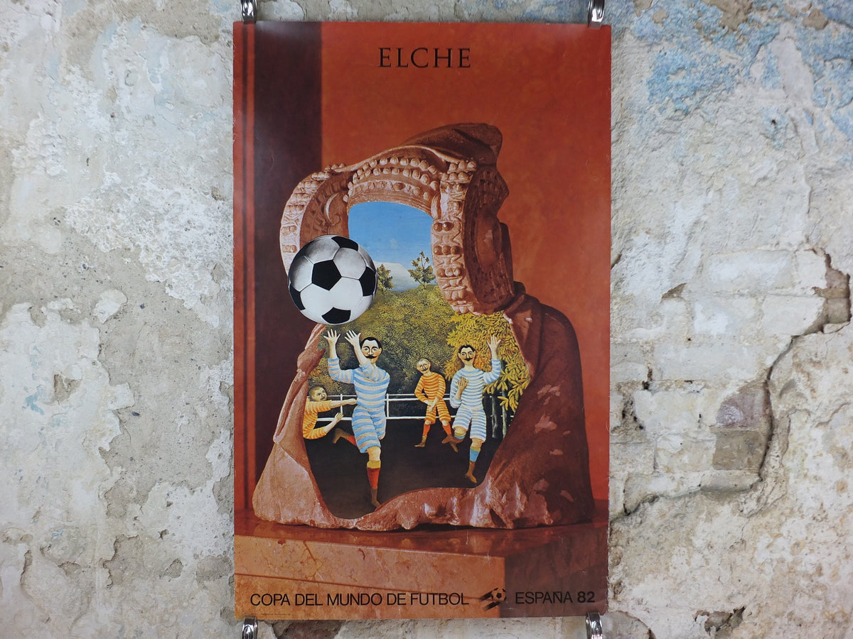 1982 World Cup Poster, Elche Spain 82 Espana, Copa del Mundo de futbol, Richard Topor, football, soccer, original sport wall art decor