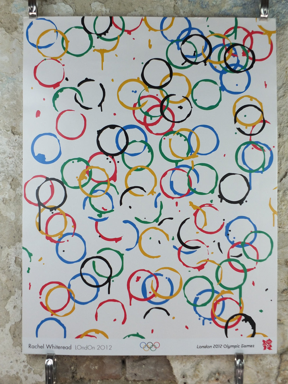 2012 London Olympics Poster, Rachel Whiteread, Olympic Rings, LondOn 2012, XXX Olympiad, post modern, sport wall art decor