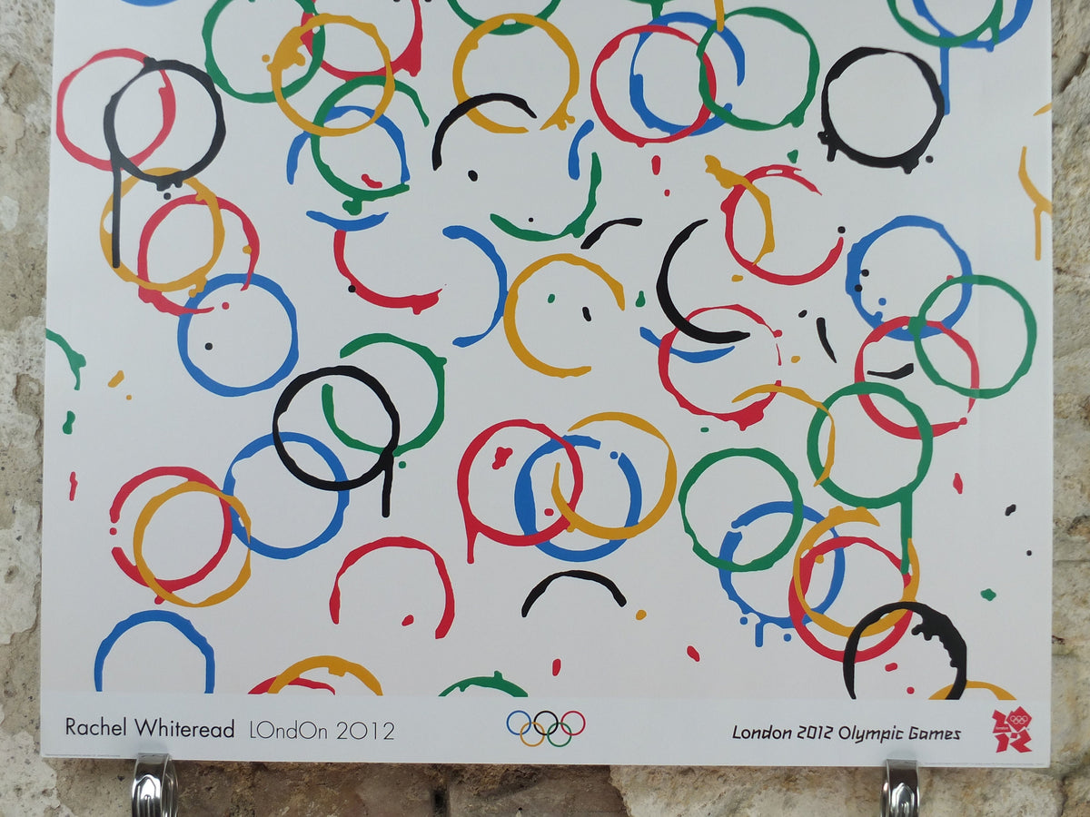 2012 London Olympics Poster, Rachel Whiteread, Olympic Rings, LondOn 2012, XXX Olympiad, post modern, sport wall art decor