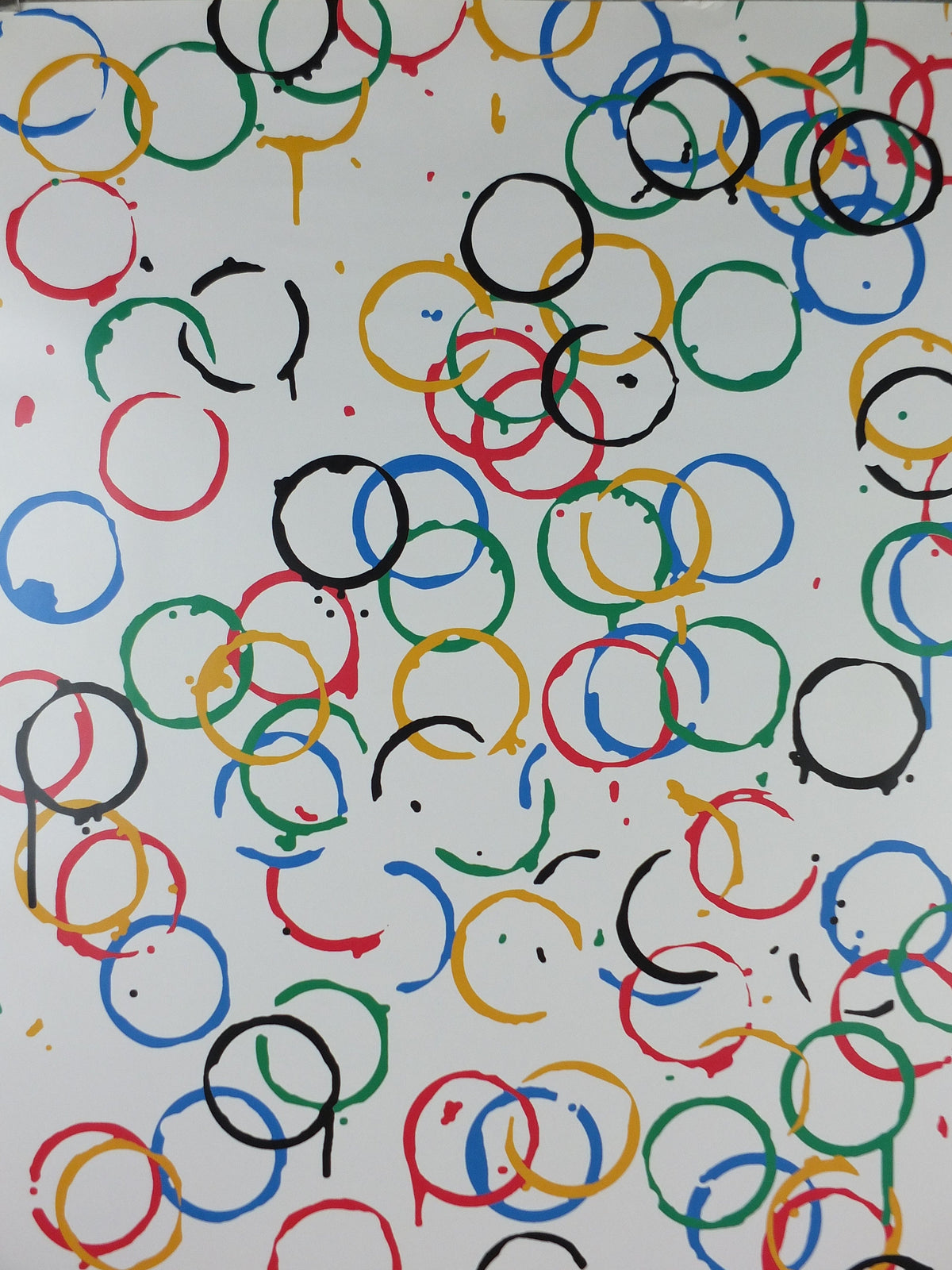 2012 London Olympics Poster, Rachel Whiteread, Olympic Rings, LondOn 2012, XXX Olympiad, post modern, sport wall art decor