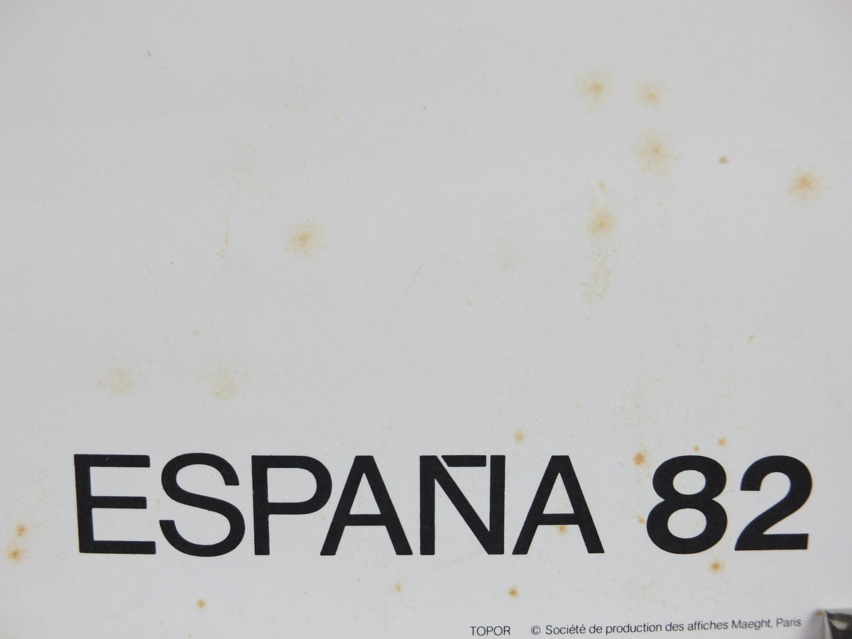 1982 World Cup Poster, Malaga Spain 82 Espana, Copa del Mundo de futbol, Richard Topor, football, soccer, original sport wall art decor