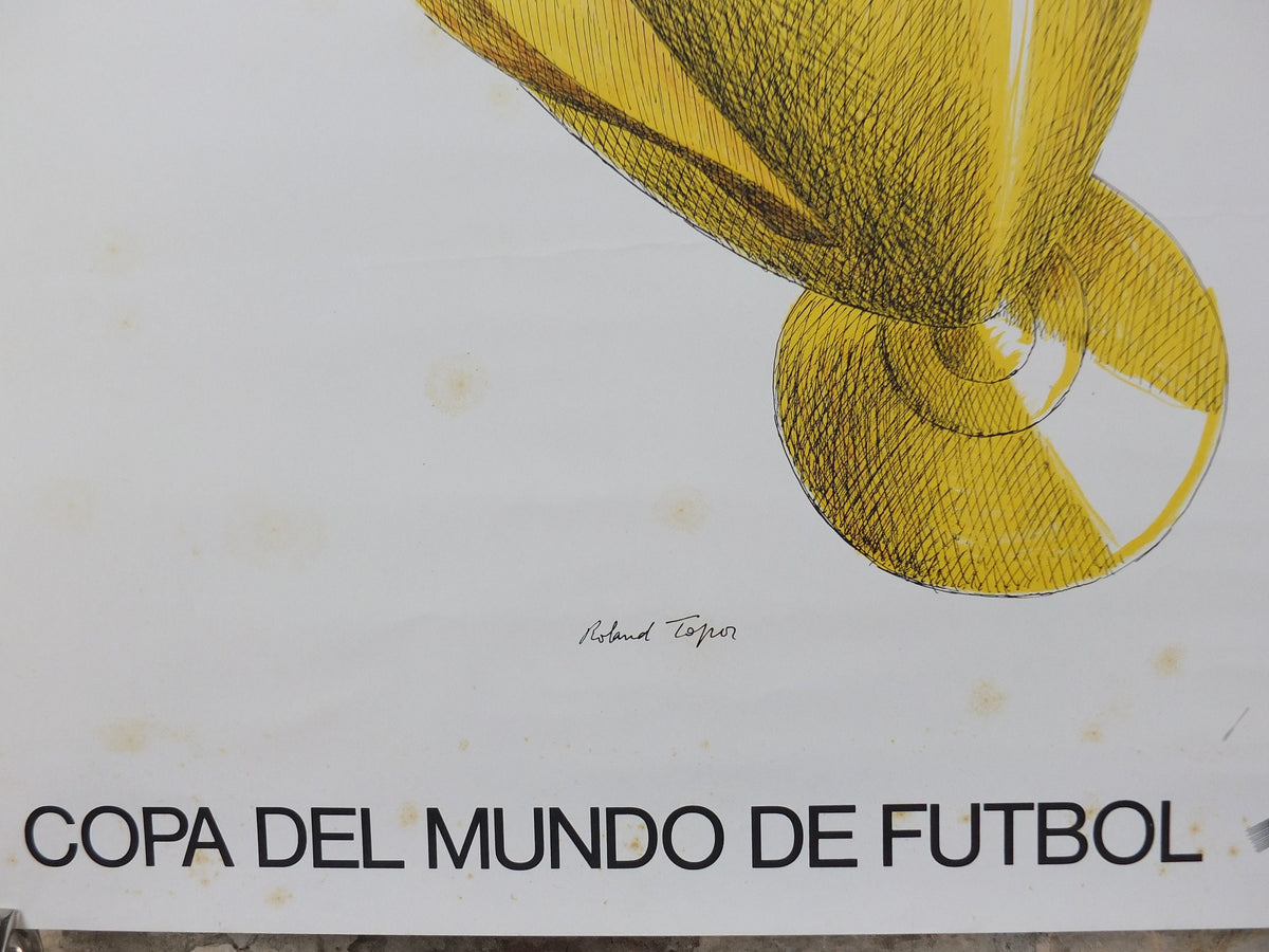 1982 World Cup Poster, Malaga Spain 82 Espana, Copa del Mundo de futbol, Richard Topor, football, soccer, original sport wall art decor