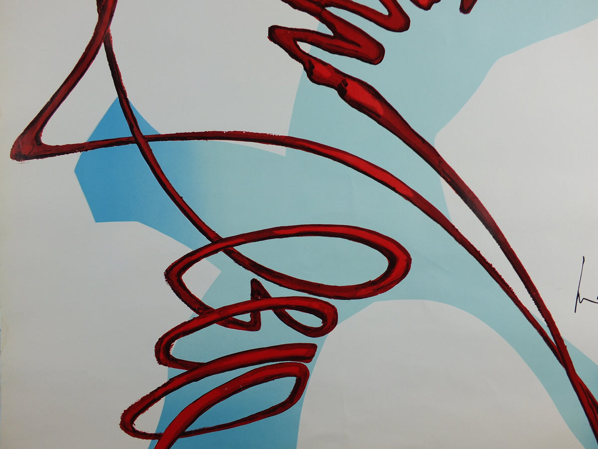 1967 Original Air France Poster, Canada by Georges Mathieu, lyrical abstraction, Abstract Art, Aviation, travel wall art decor