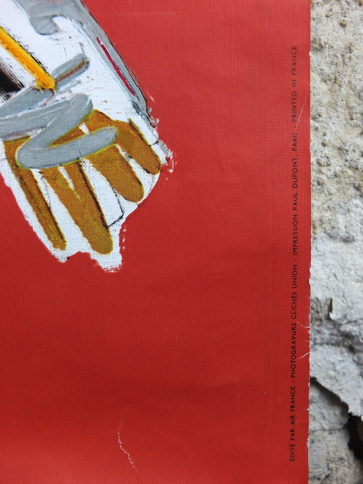 1967 Original Air France Poster, Mexico by Georges Mathieu, lyrical abstraction, Abstract Art, Aviation, travel wall art decor