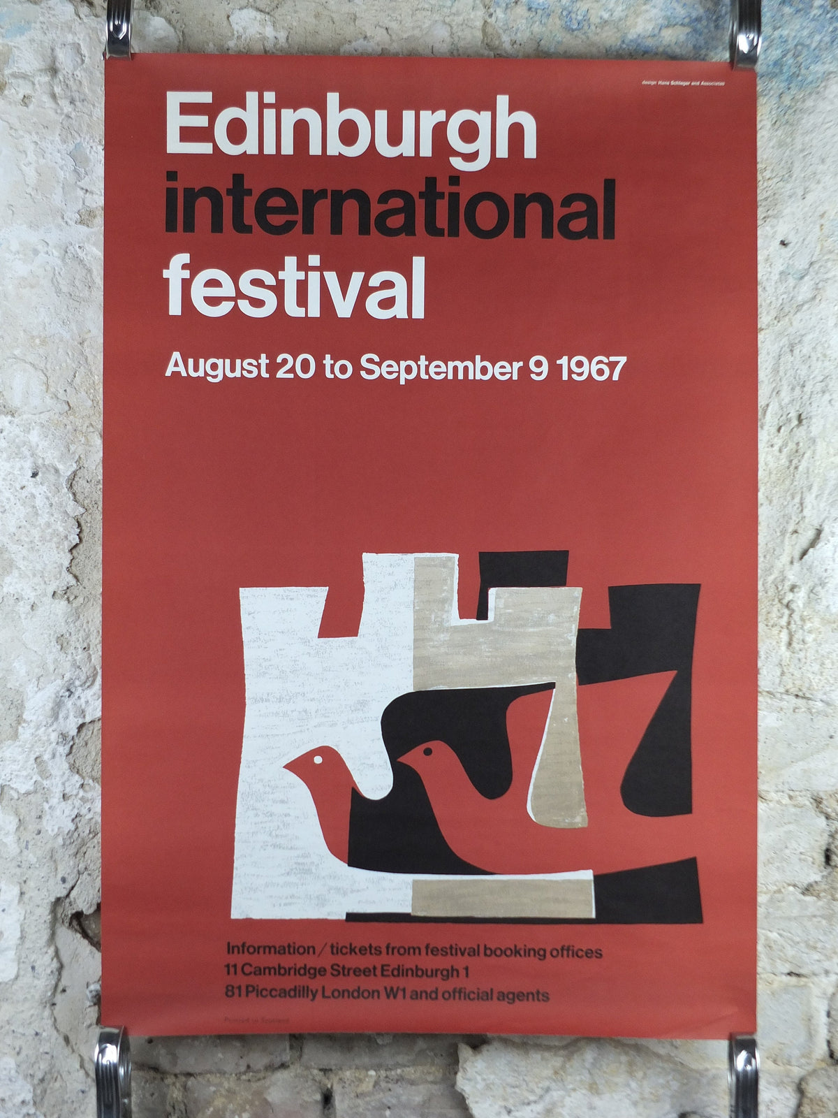 1967 Edinburgh International Festival Poster, Scottish Arts Festival, classical music and performing arts, wall art decor