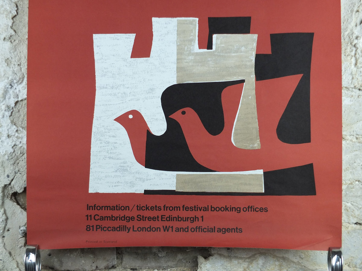 1967 Edinburgh International Festival Poster, Scottish Arts Festival, classical music and performing arts, wall art decor