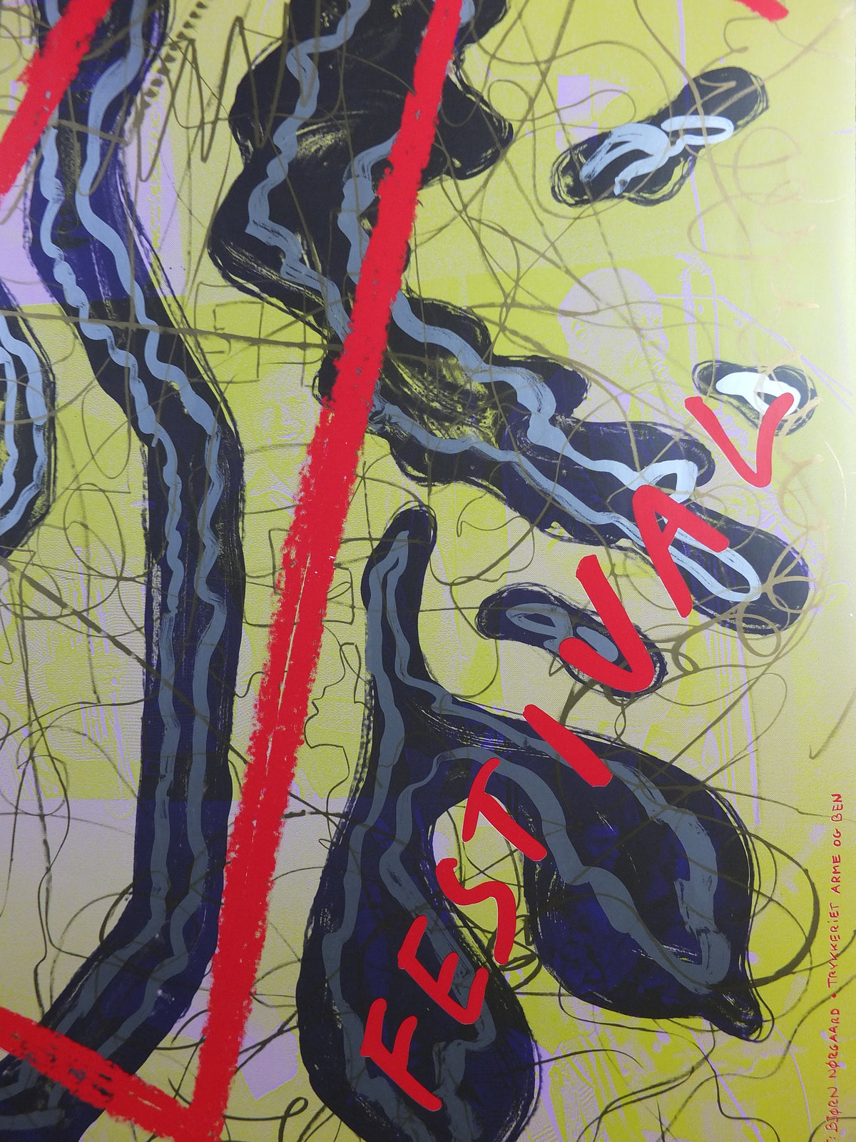 2000 signed Copenhagen Jazz Festival Poster, hand signed by Bjørn Nørgaard, Denmark, Bjorn Norgaard, music, wall art decor