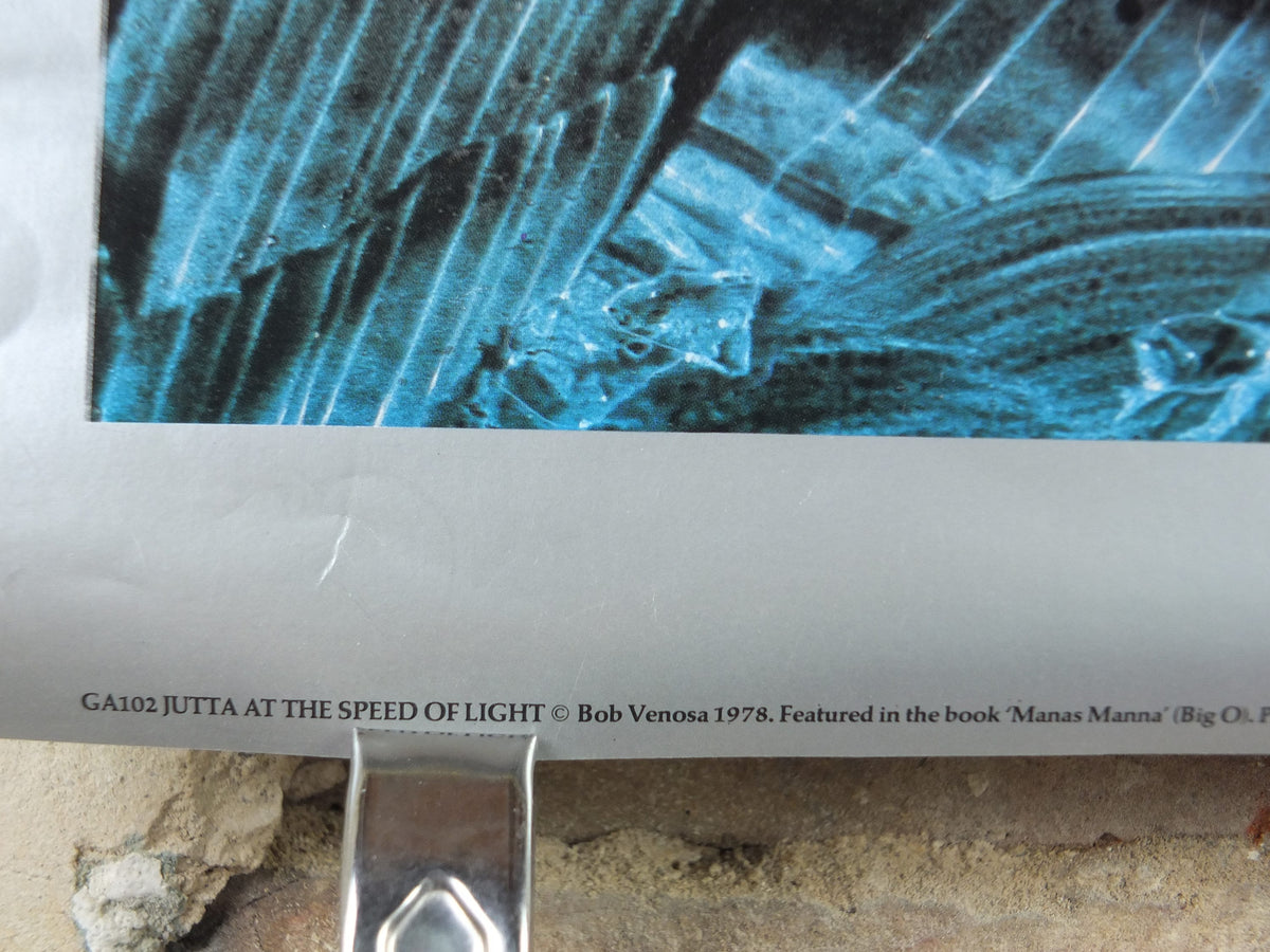 1978 Bob Vendosa Poster, Jutta at the speed of Light, from Manas Manna GA102 Big O Posters, fantasy wall art decor