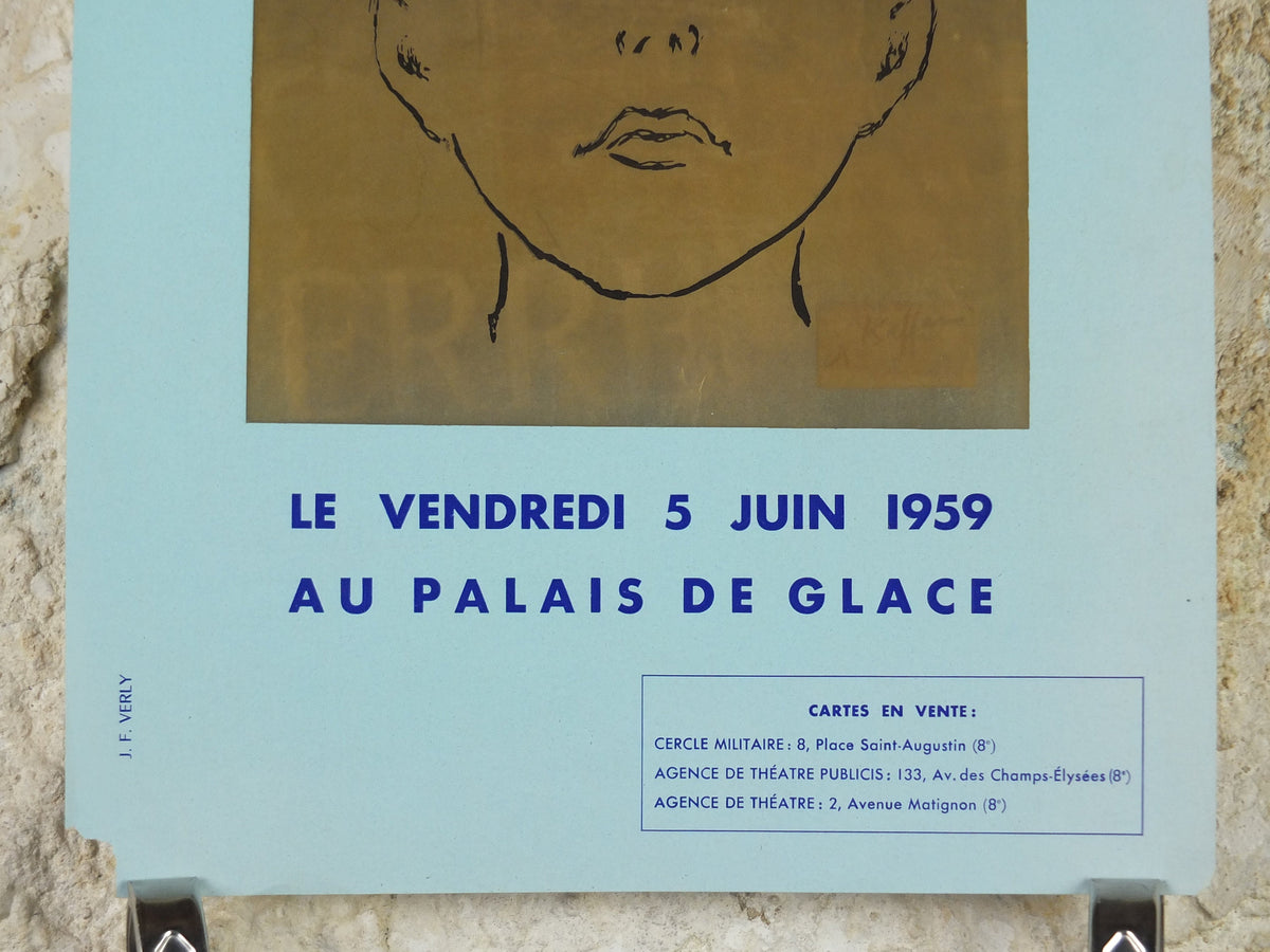 1959 French Air Force Academy Poster, l'nuit de l'ecole de l'air, Flight school, Night dance ballroom ball, wall art decor