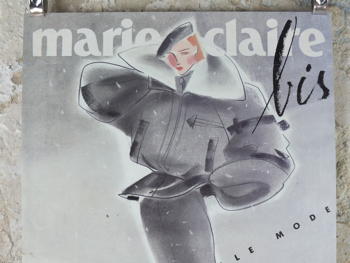 1983 Marie Claire Poster, by Mats Gustafson, poster for the Autumn / Winter 1983 - 1984 magazine, fashion Advertising, wall art decor