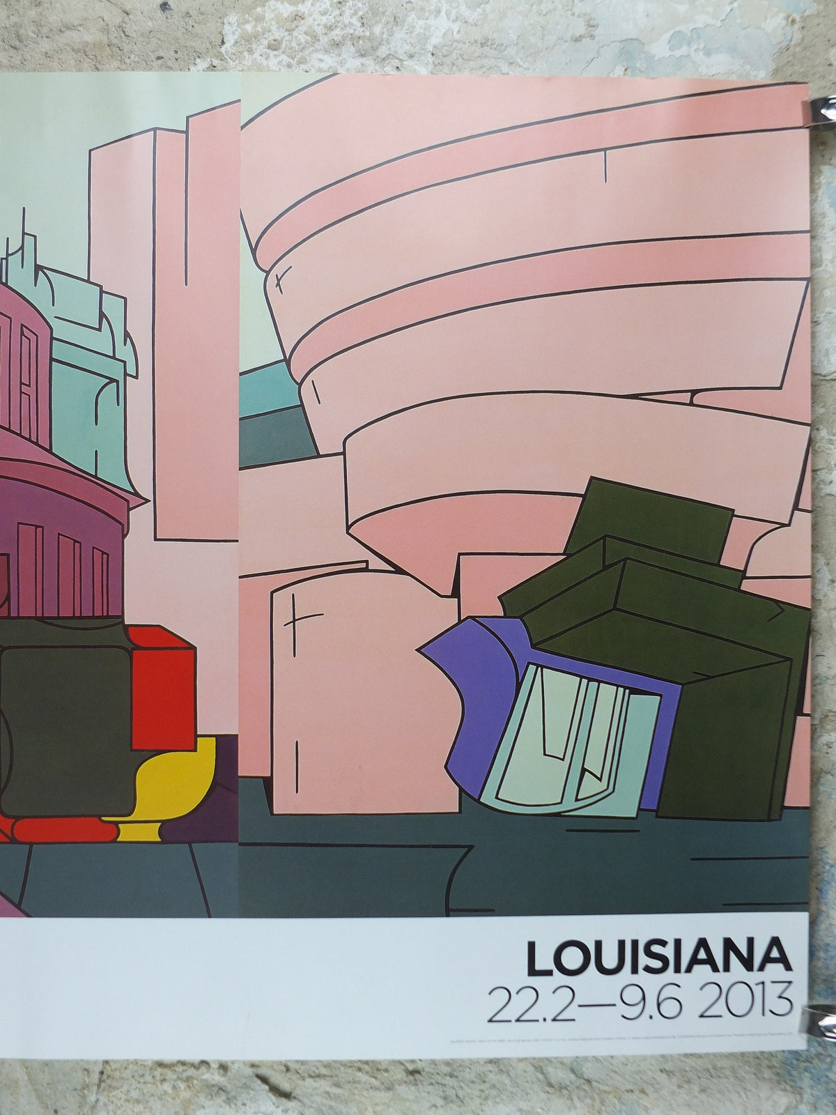 2013 Valerio Adami Poster, Plein Air N.Y., 1968, triptych, Louisiana Museum of Modern Art, pop art, retro wall art decor