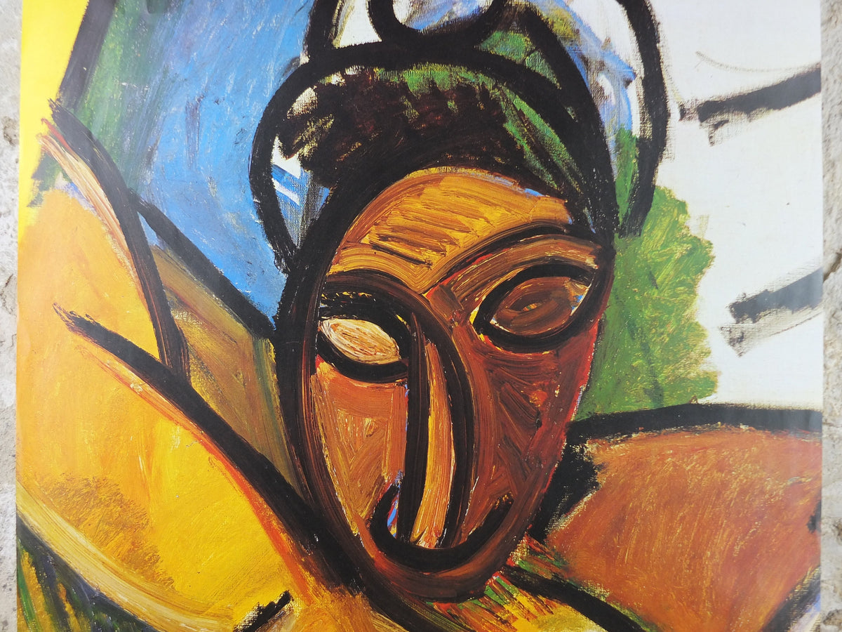 1986 Pablo Picasso Poster, The Woman from Avignon 1907, Louisiana Museum of Modern Art, Copenhagen, gallery exhibition, wall art decor