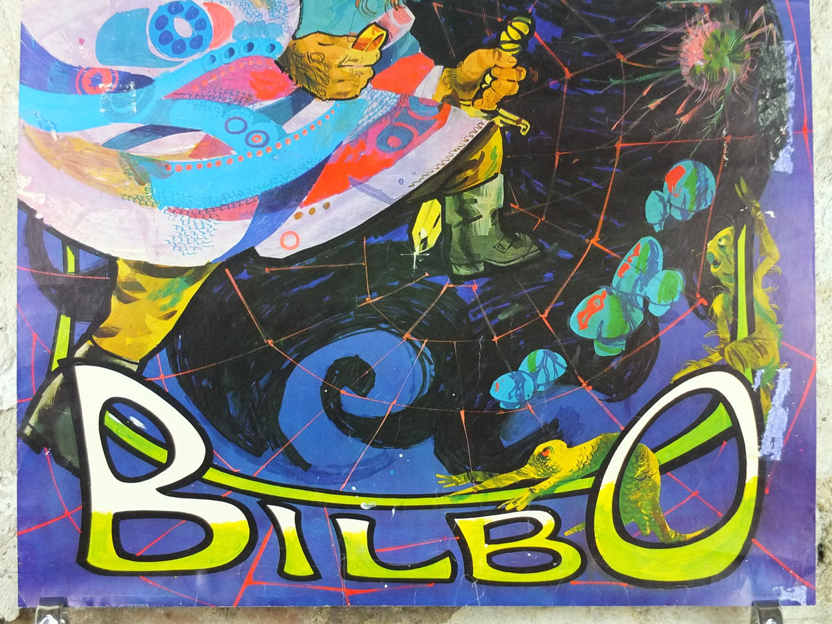 1969 Bilbo Baggins Poster, Hobbit by D. de S. Pernes, J.R.R. Tolkien, Lord of the Rings, Middle Earth, fantasy fiction wall art decor