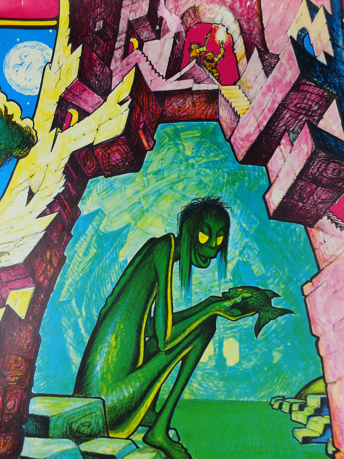 1969 Lord of the Rings Gollum Poster, Smeagol by D. de S. Pernes, J.R.R. Tolkien, Middle Earth, Third Age fantasy fiction wall art decor
