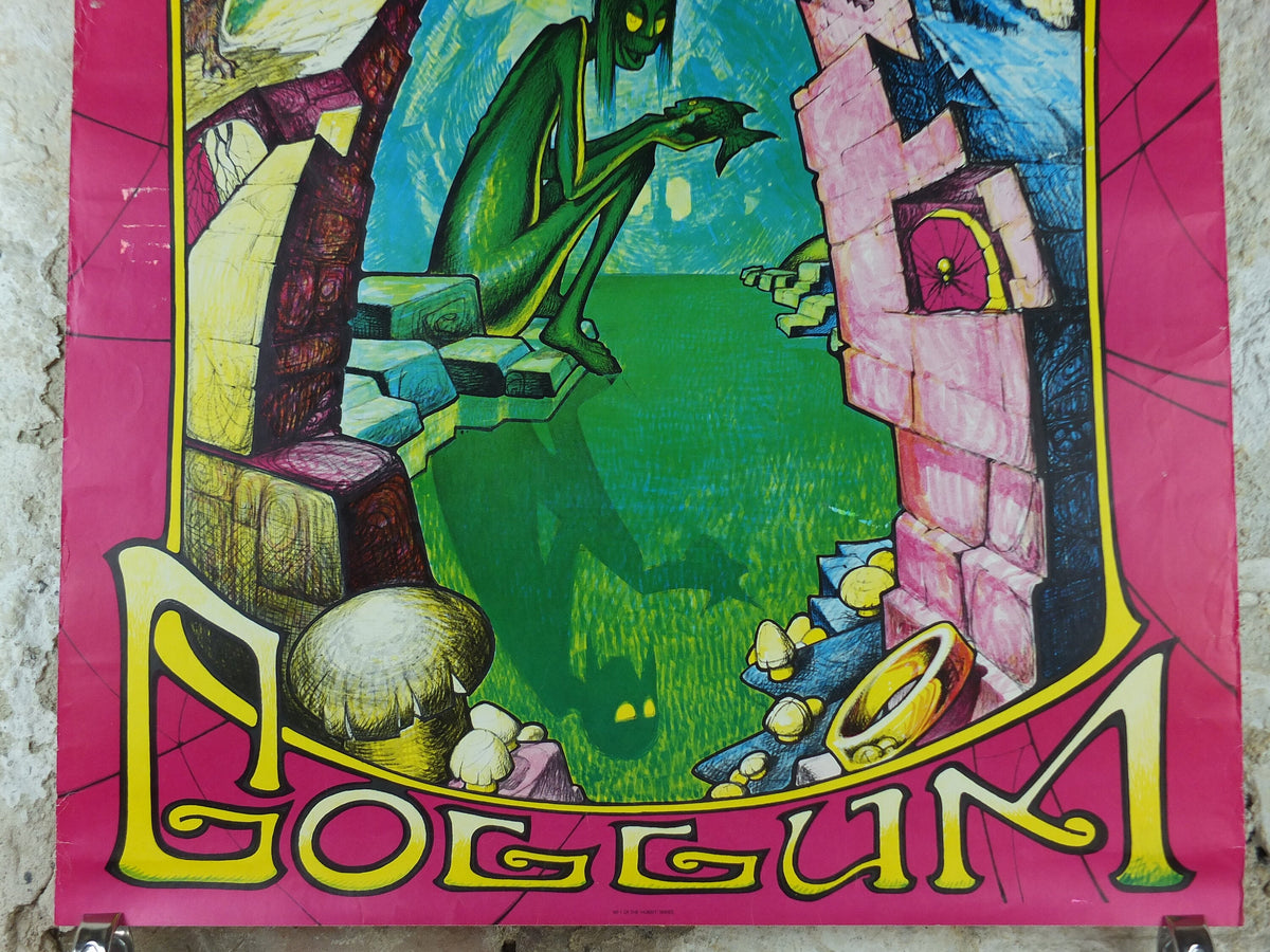 1969 Lord of the Rings Gollum Poster, Smeagol by D. de S. Pernes, J.R.R. Tolkien, Middle Earth, Third Age fantasy fiction wall art decor