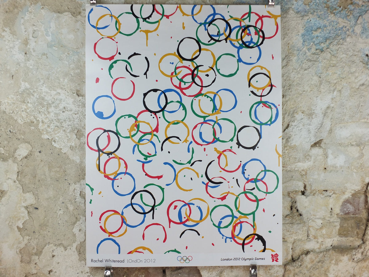 2012 London Olympics Poster, Rachel Whiteread, Olympic Rings, LondOn 2012, XXX Olympiad, post modern, sport wall art decor