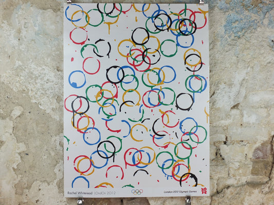 2012 London Olympics Poster, Rachel Whiteread, Olympic Rings, LondOn 2012, XXX Olympiad, post modern, sport wall art decor