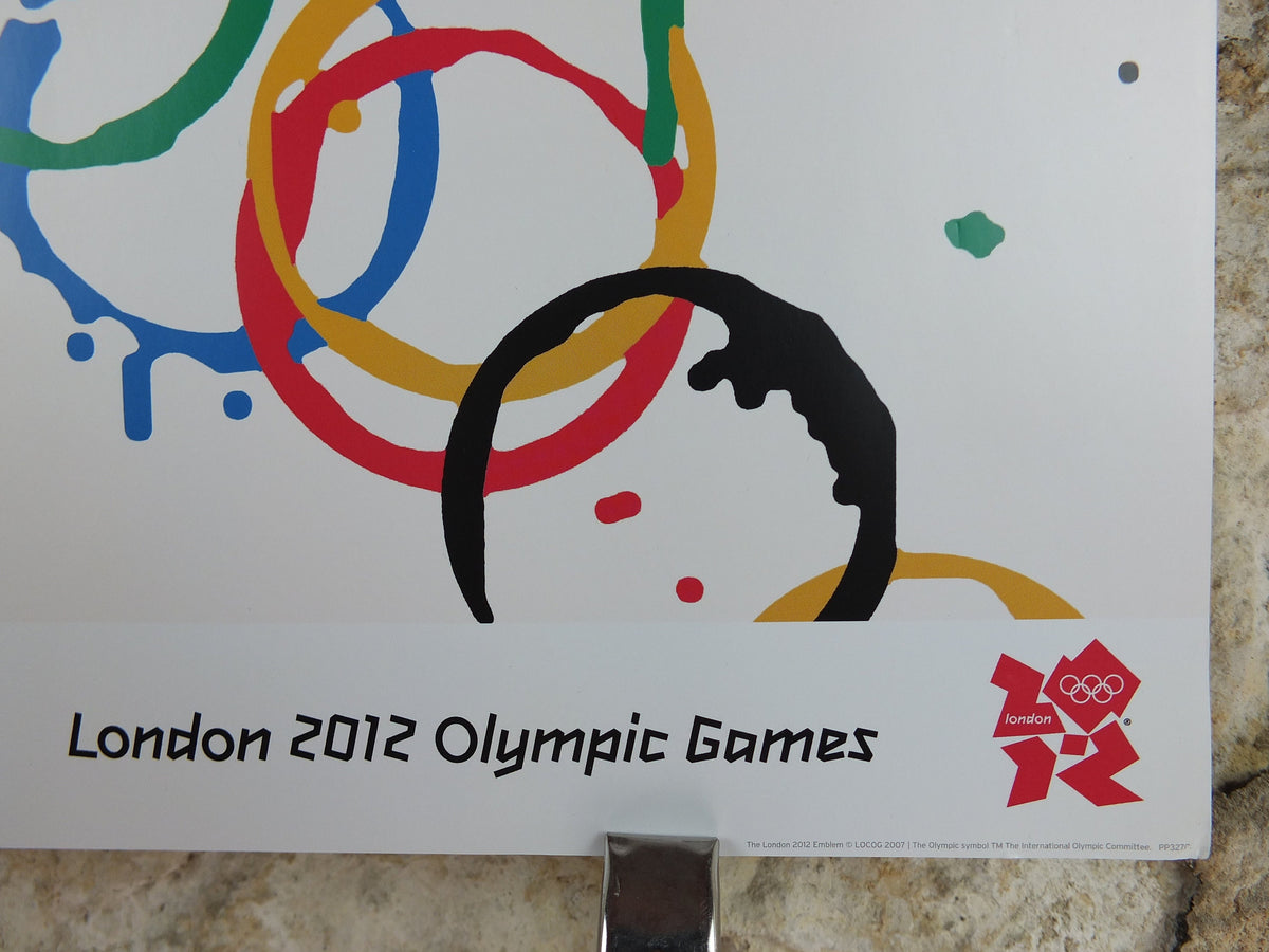 2012 London Olympics Poster, Rachel Whiteread, Olympic Rings, LondOn 2012, XXX Olympiad, post modern, sport wall art decor