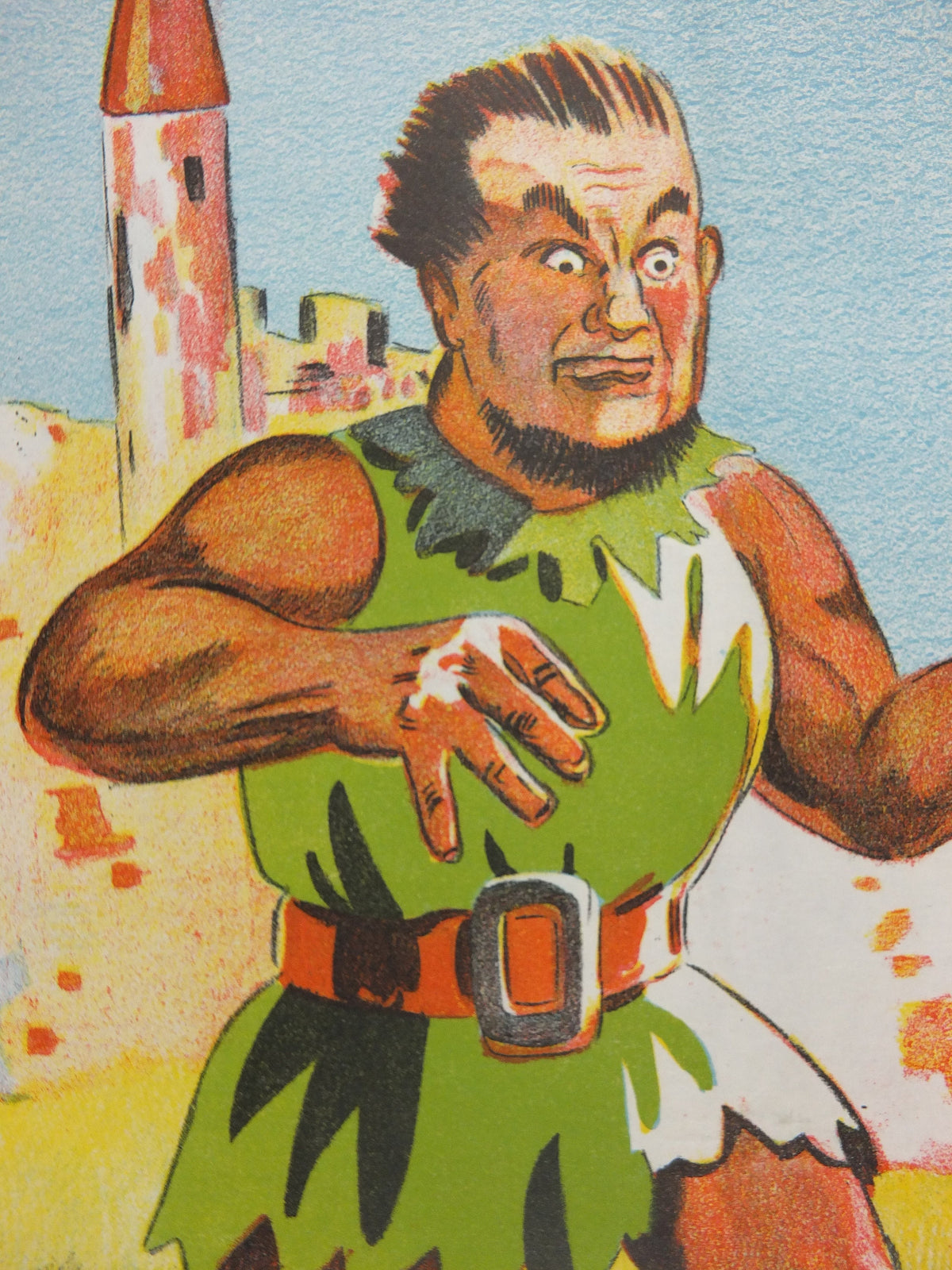 1930s Original Jack and the Beanstalk Pantomime Poster, by Taylors of Wombwell, art deco nouveau panto lithograph, wall art decor