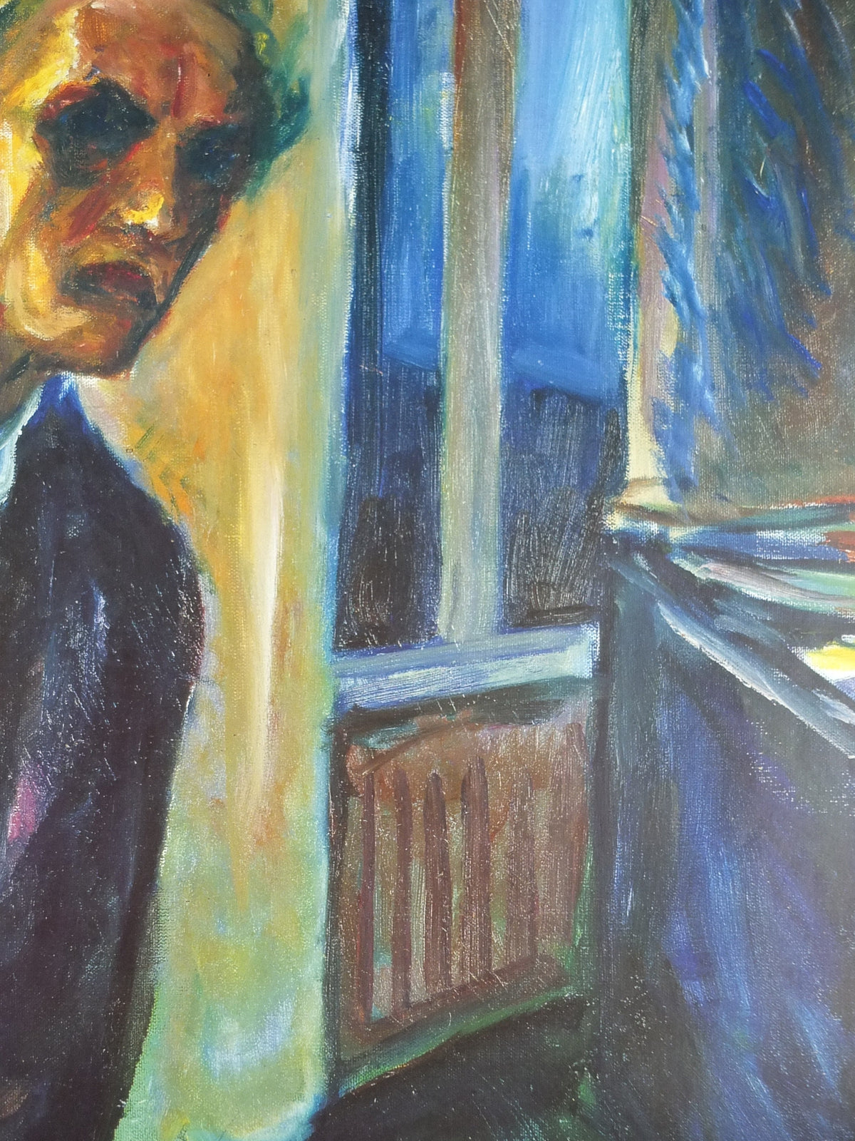 1991 Edvard Munch Poster, The Night Wanderer 1923 1924, Aarhus KunstMuseum, Expressionism, Symbolism, gallery exhibition, wall art decor