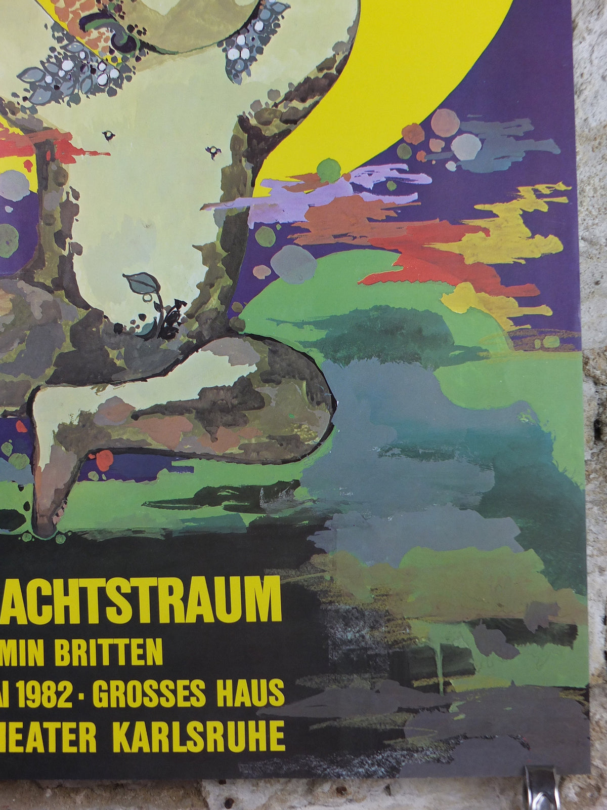 1982 Bjørn Wiinblad Poster, A Midsummer Night's Dream, William Shakespeare, Ein Sommernachtstraum, theatre wall art decor