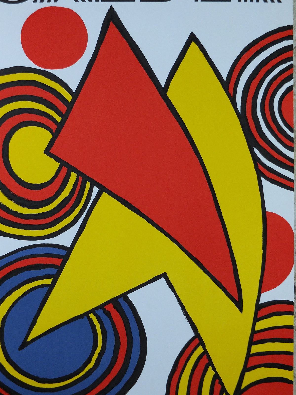 1973 Alexander Calder Poster, The Triangles and Spirals, Galerie Maeght Paris, Innovative Mobiles artist, gallery exhibition, wall art decor