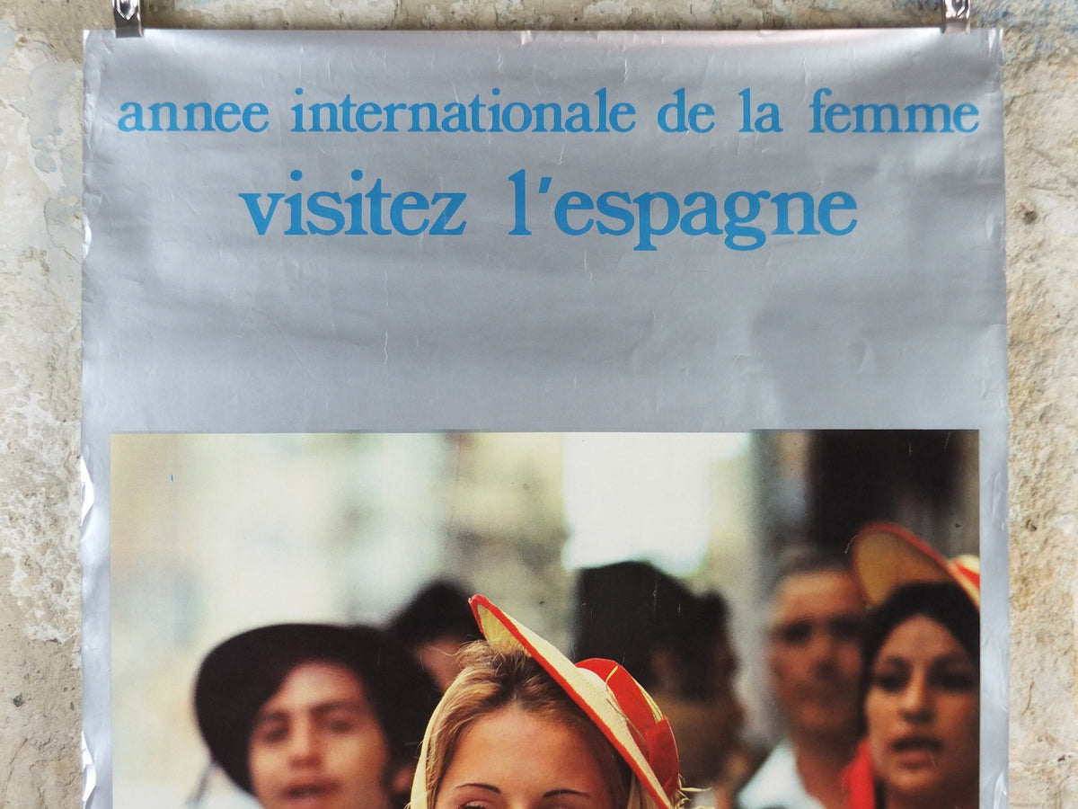 1975 International Womens Year Poster, Tenerife Spain, annee internationale de la femme, United Nations, feminist wall art decor
