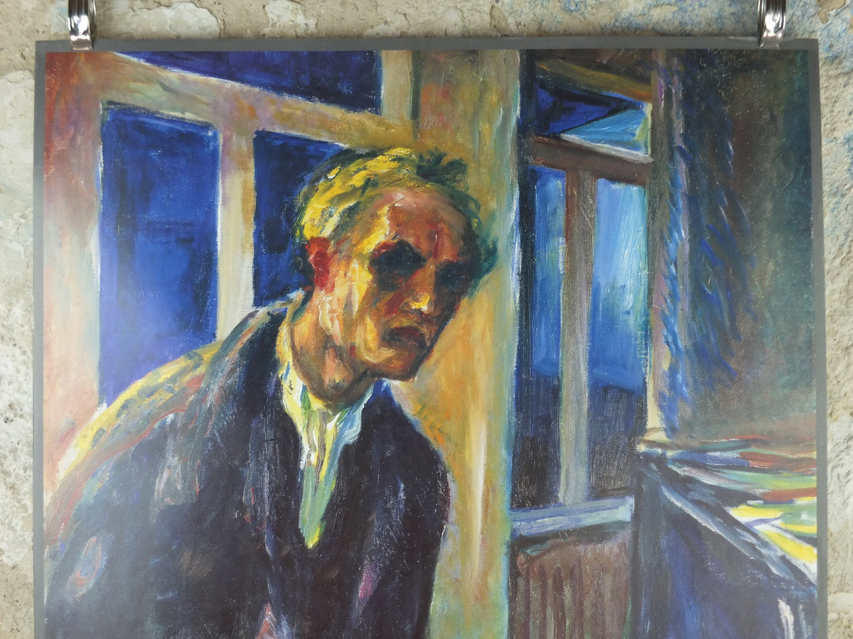 1991 Edvard Munch Poster, The Night Wanderer 1923 1924, Aarhus KunstMuseum, Expressionism, Symbolism, gallery exhibition, wall art decor