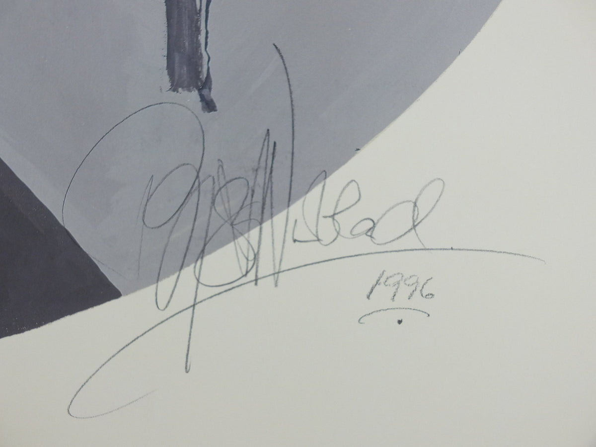 1996 Bjørn Wiinblad Poster, "As Time Goes By", a health awareness poster for Alzheimers in Dallas, health wall art decor