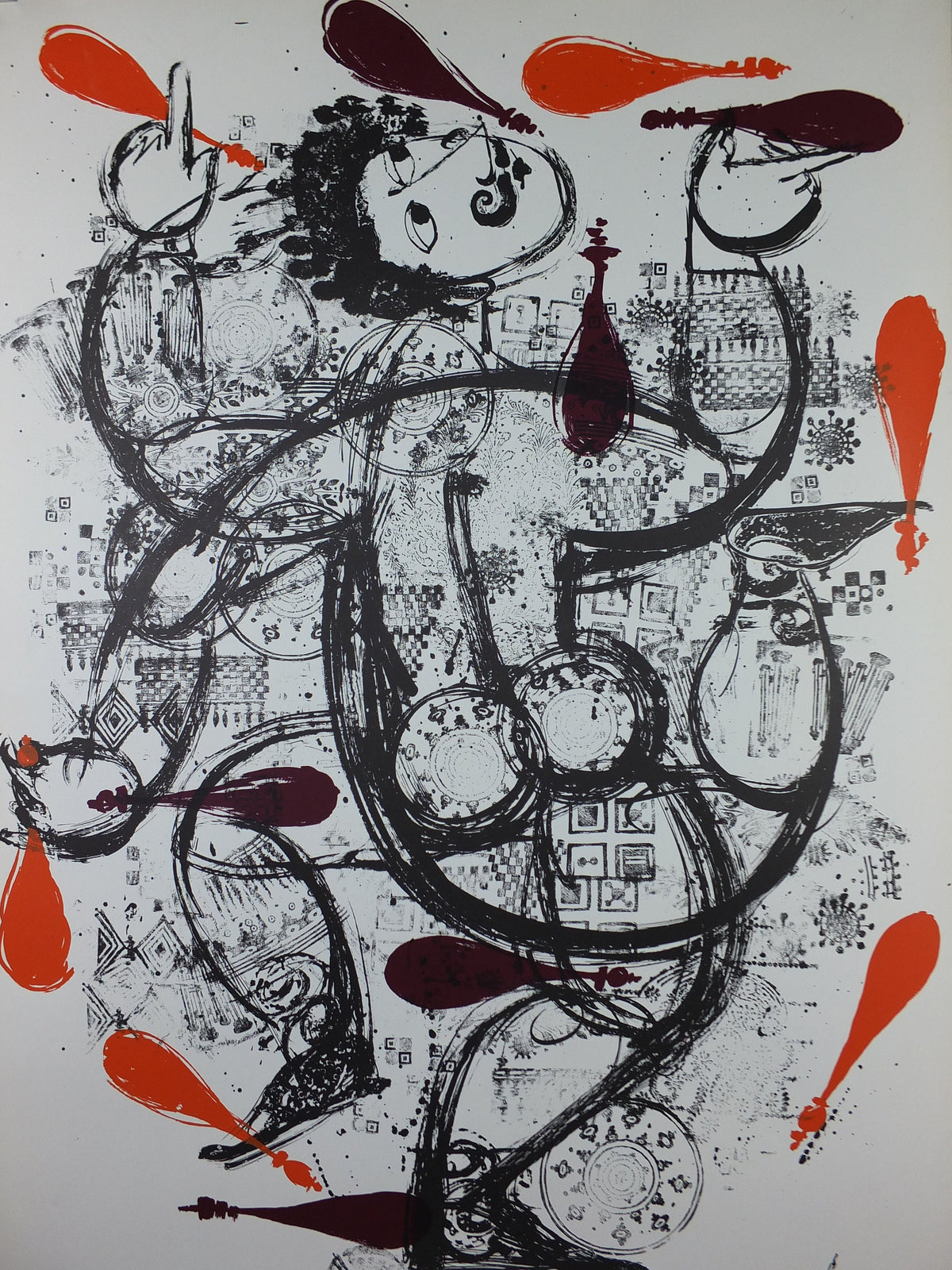 1966 Bjørn Wiinblad Poster, The Chuckle Brothers, Fratelli Spassosi, Juggling and Italian Performing Arts, theatre wall art decor