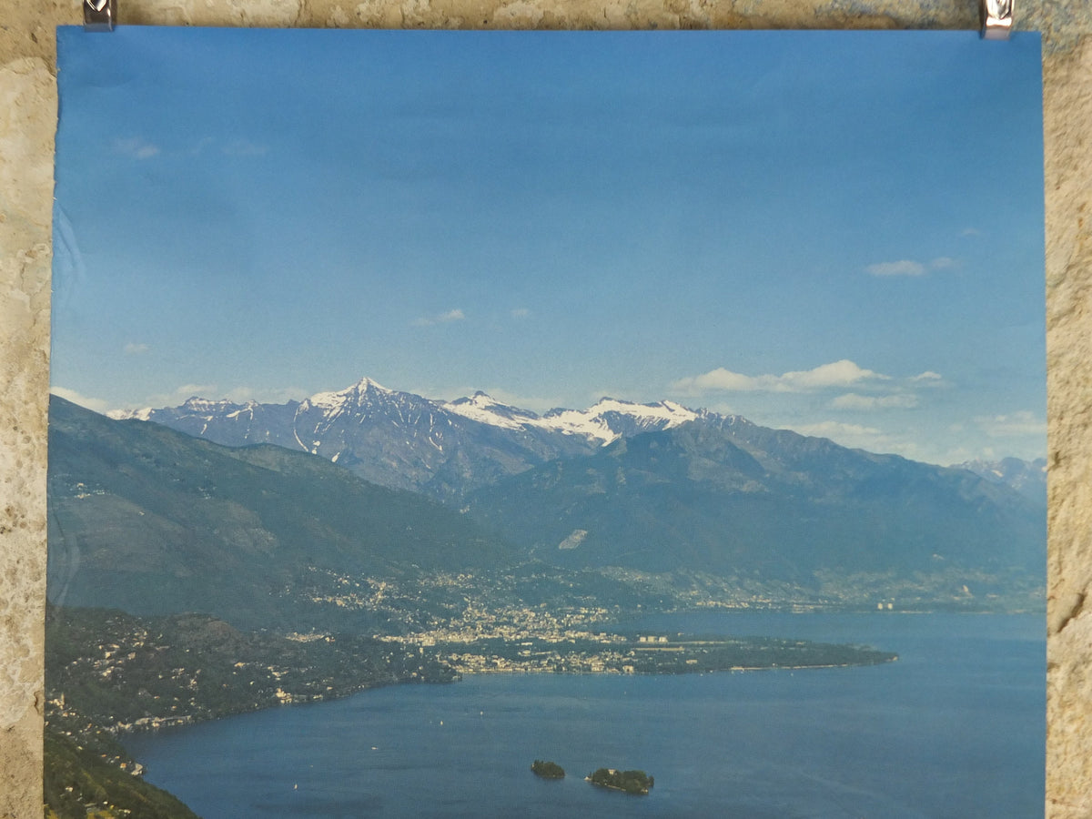 1960s Lago Maggoire Poster, Switzerland, Lake, Locarno Ascona Brissago, Suisse Travel tourism vacation, wall art decor