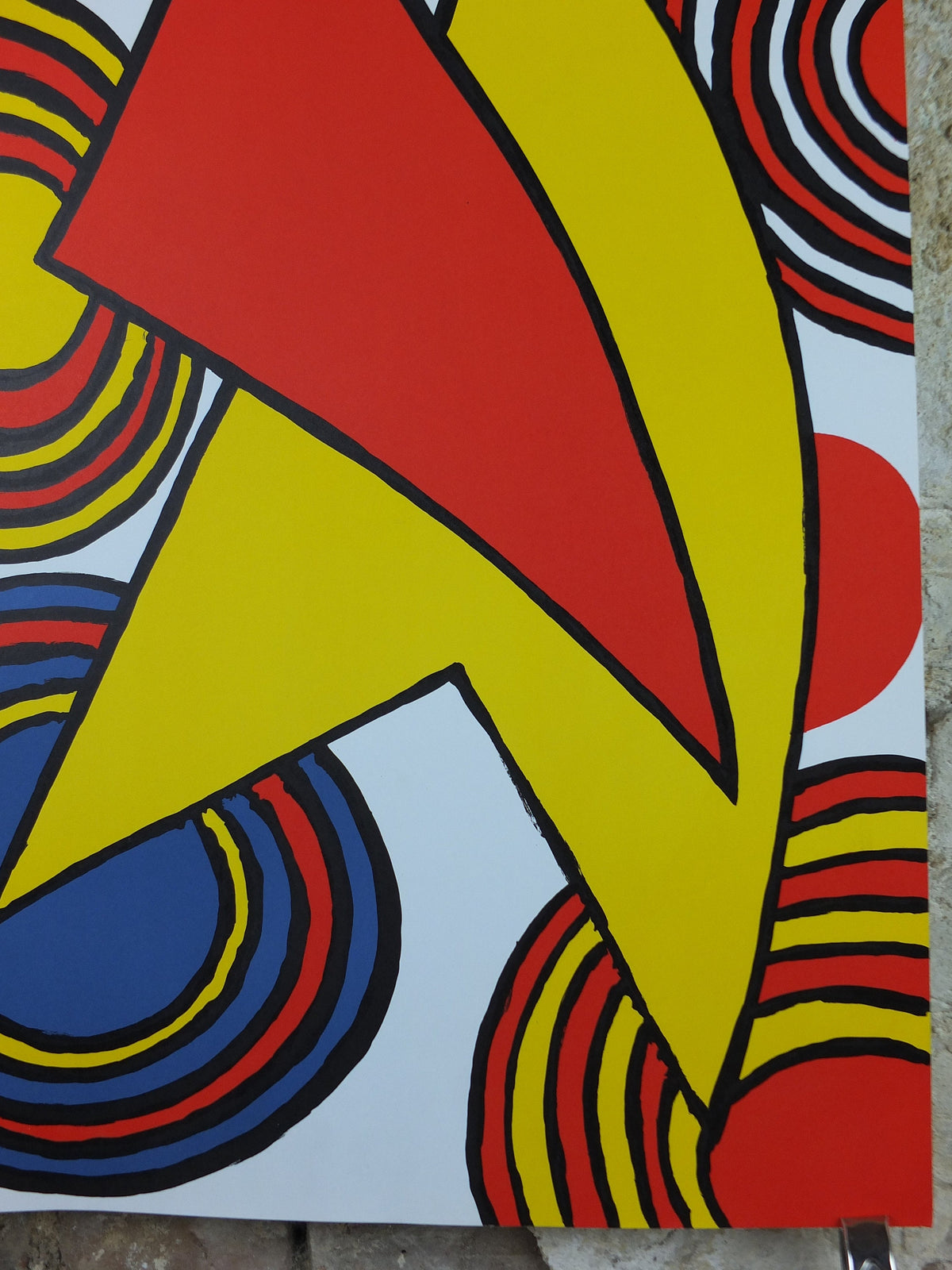 1973 Alexander Calder Poster, The Triangles and Spirals, Galerie Maeght Paris, Innovative Mobiles artist, gallery exhibition, wall art decor