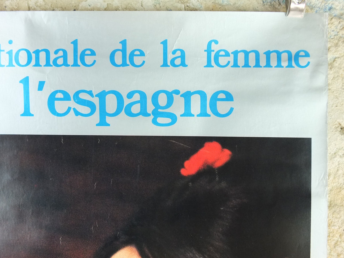 1975 International Womens Year Poster, Flamenco Andalucia Spain, annee internationale de la femme, United Nations, feminist wall art decor