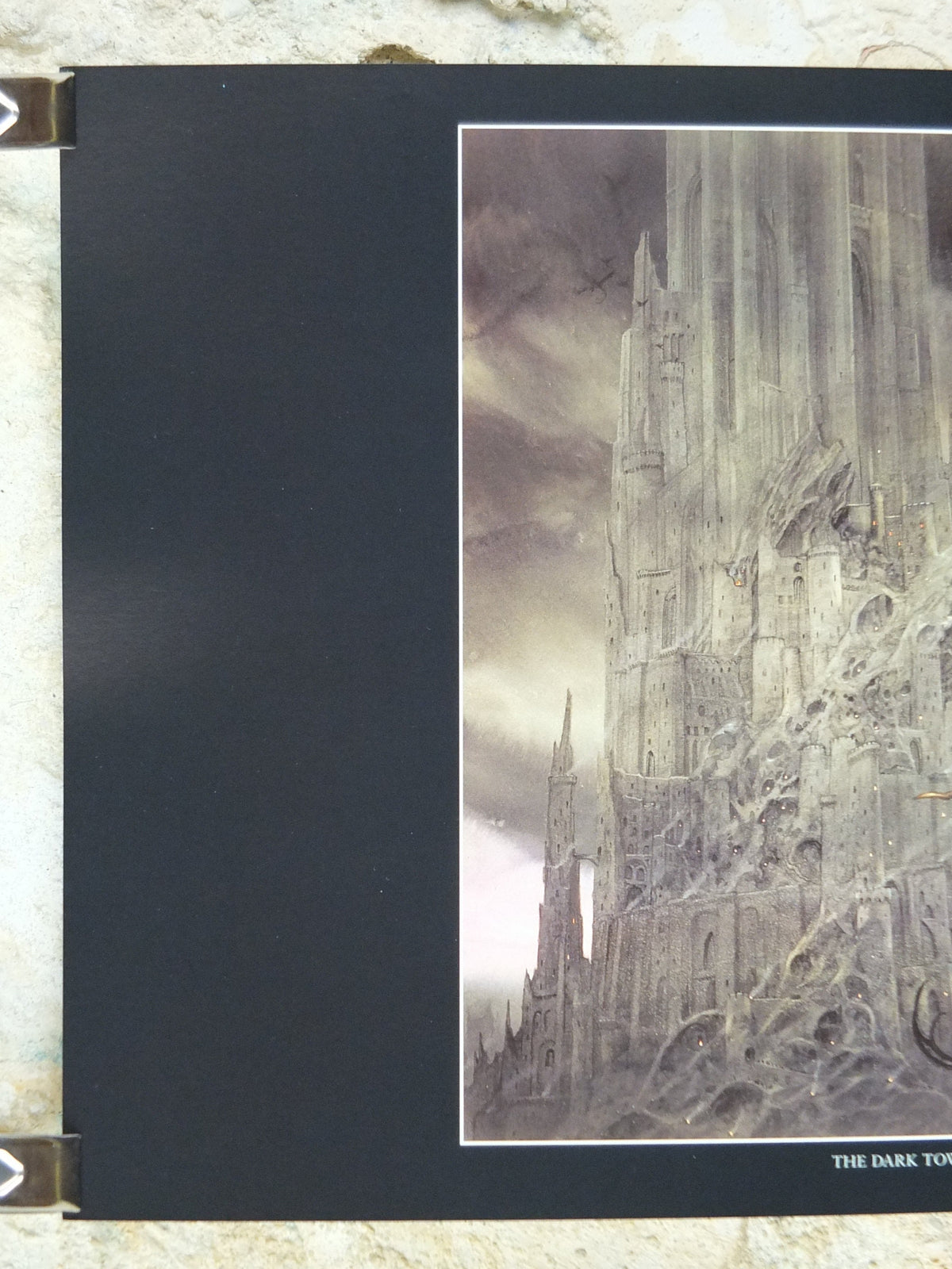 Hand Signed John Howe The Two Towers Poster, The Dark Tower and Nazgul, 1999 Tolkien, Middle Earth, Lord of the Rings, print wall art decor
