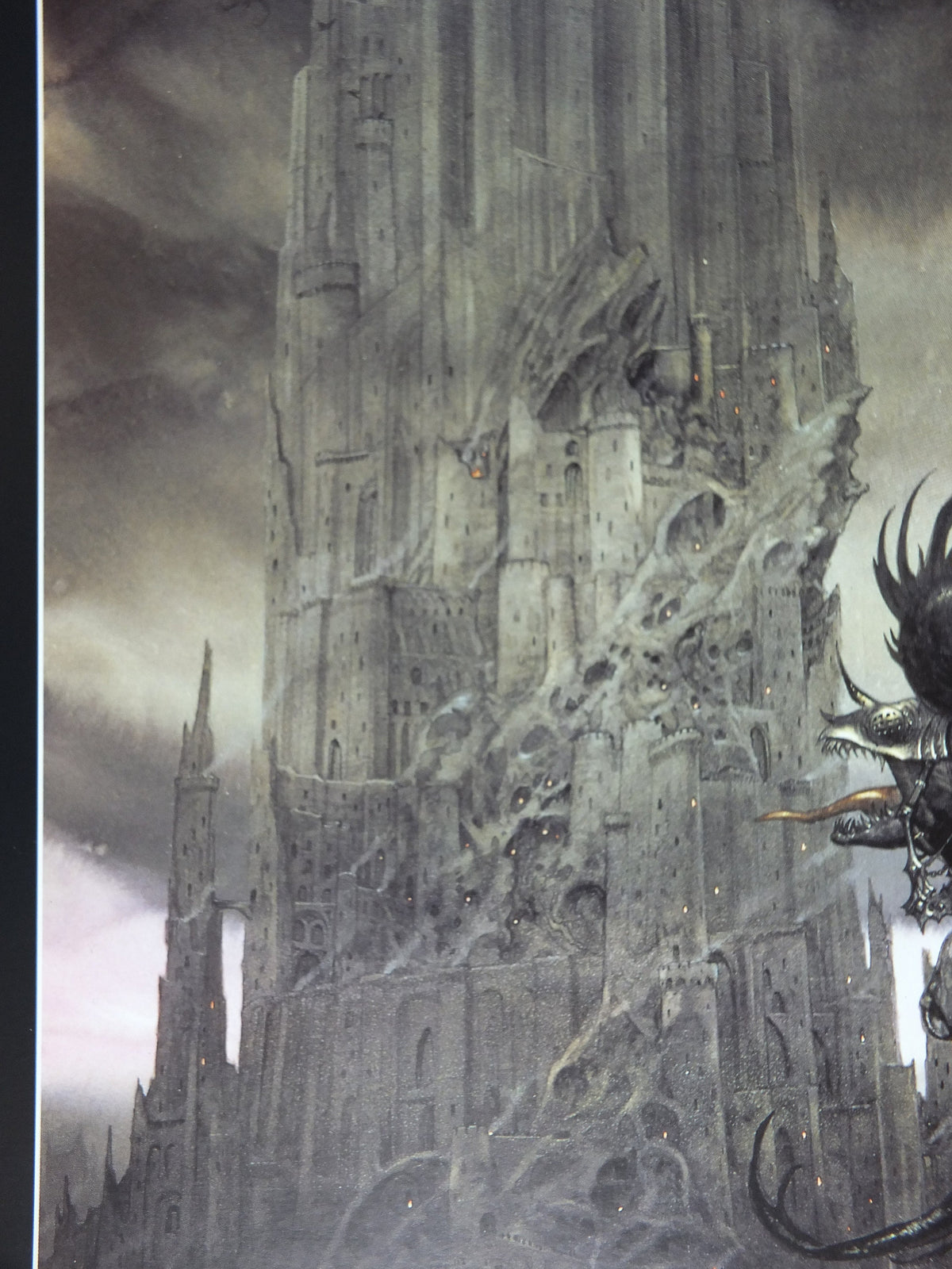Hand Signed John Howe The Two Towers Poster, The Dark Tower and Nazgul, 1999 Tolkien, Middle Earth, Lord of the Rings, print wall art decor