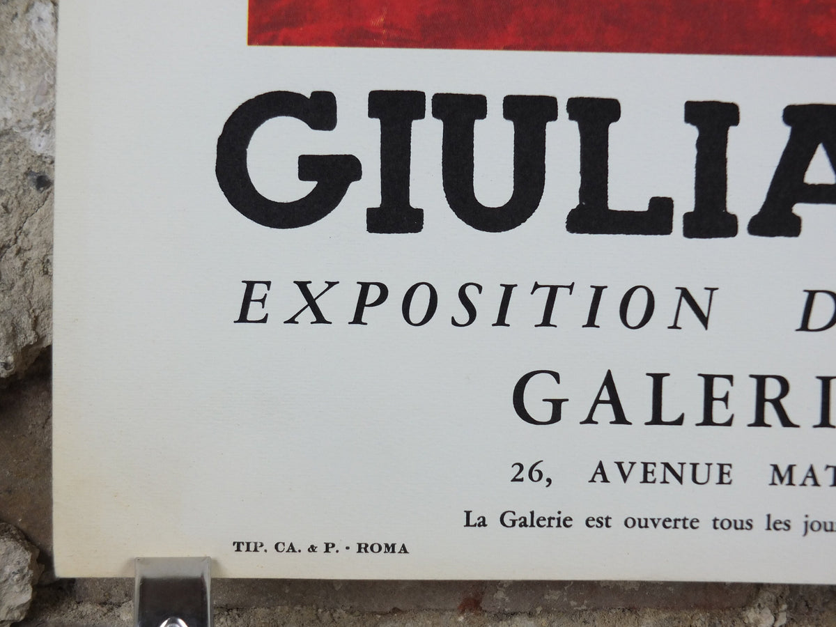 1967 Giulia Romero Poster, The Red Dancers, expresionism painting, beauty in the feminine form, artist gallery exhibition, wall art decor