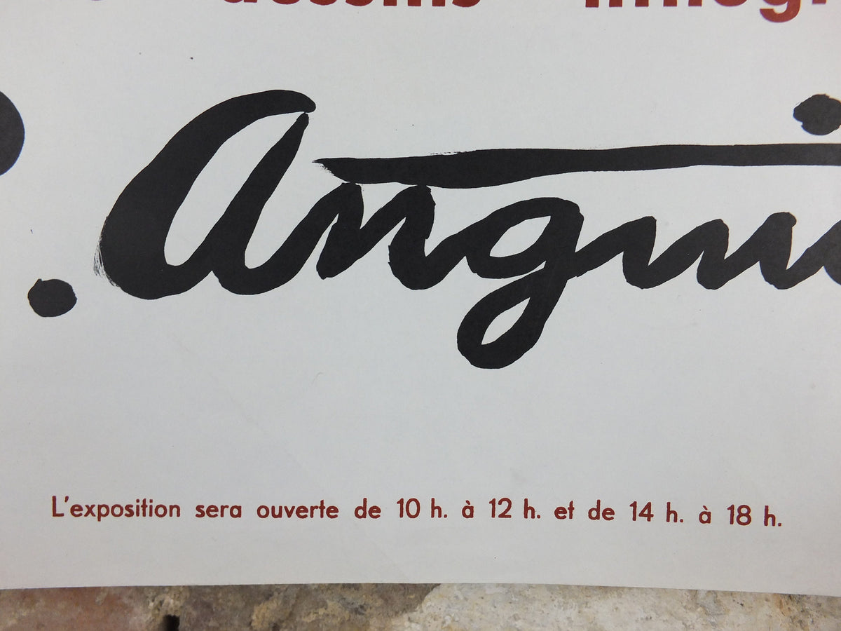 1965 Raul Anguiano Poster, painting of a Mexican woman, Mexican Muralist, wall art decor