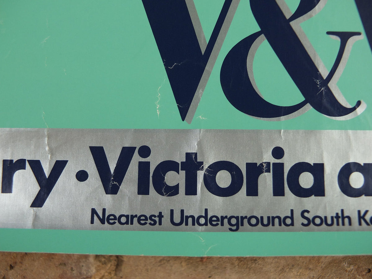1990s V&A Museum Poster, Radio in the 20C, Radio in a Bag (1983) and Elko 22 (1945), Victoria and Albert, gallery exhibition wall art decor