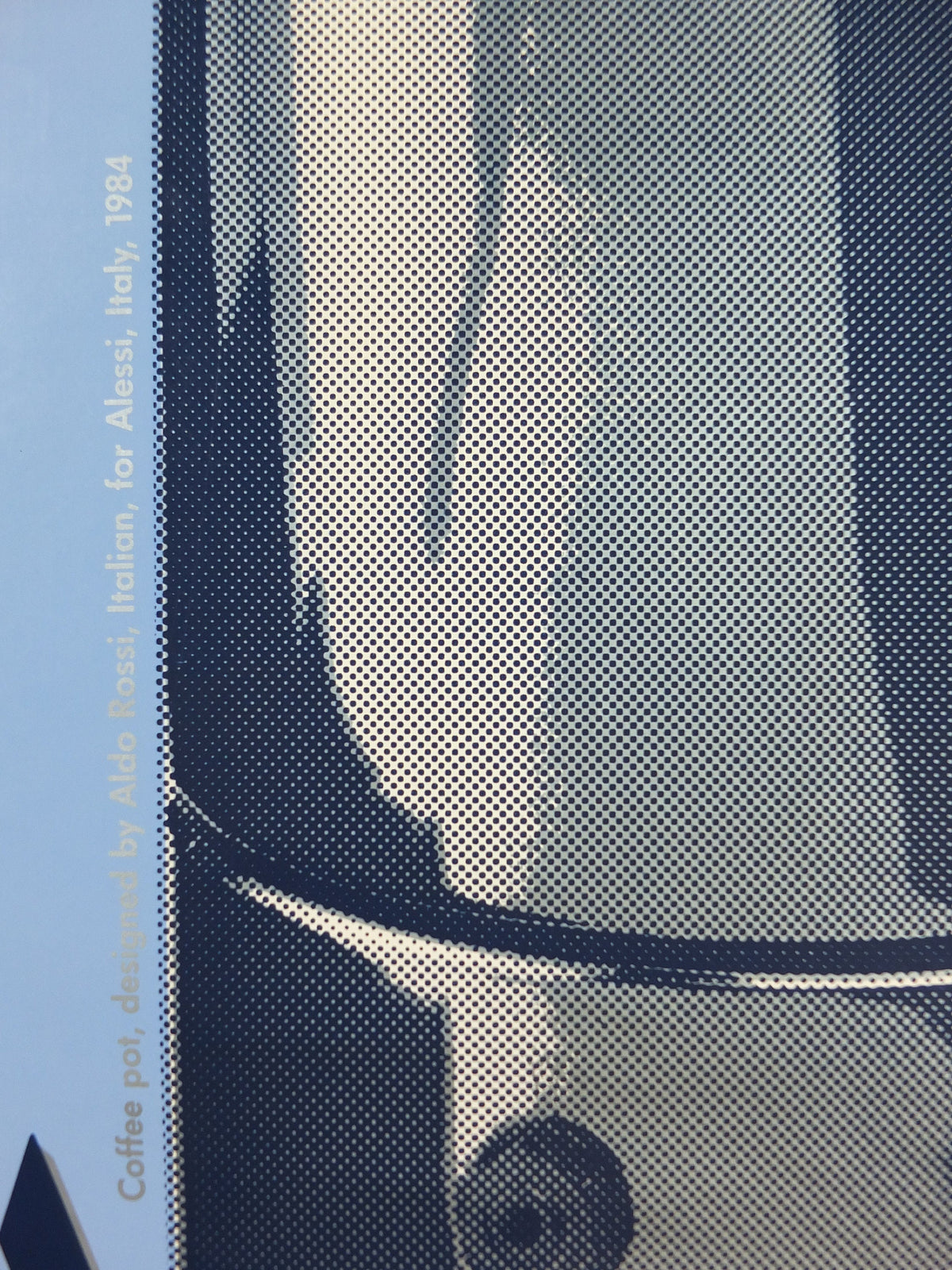 1990s V&A Museum Poster, Coffee Pots in the 20C, Coffee Pot (1900) and (1984), Victoria and Albert gallery exhibition wall art decor